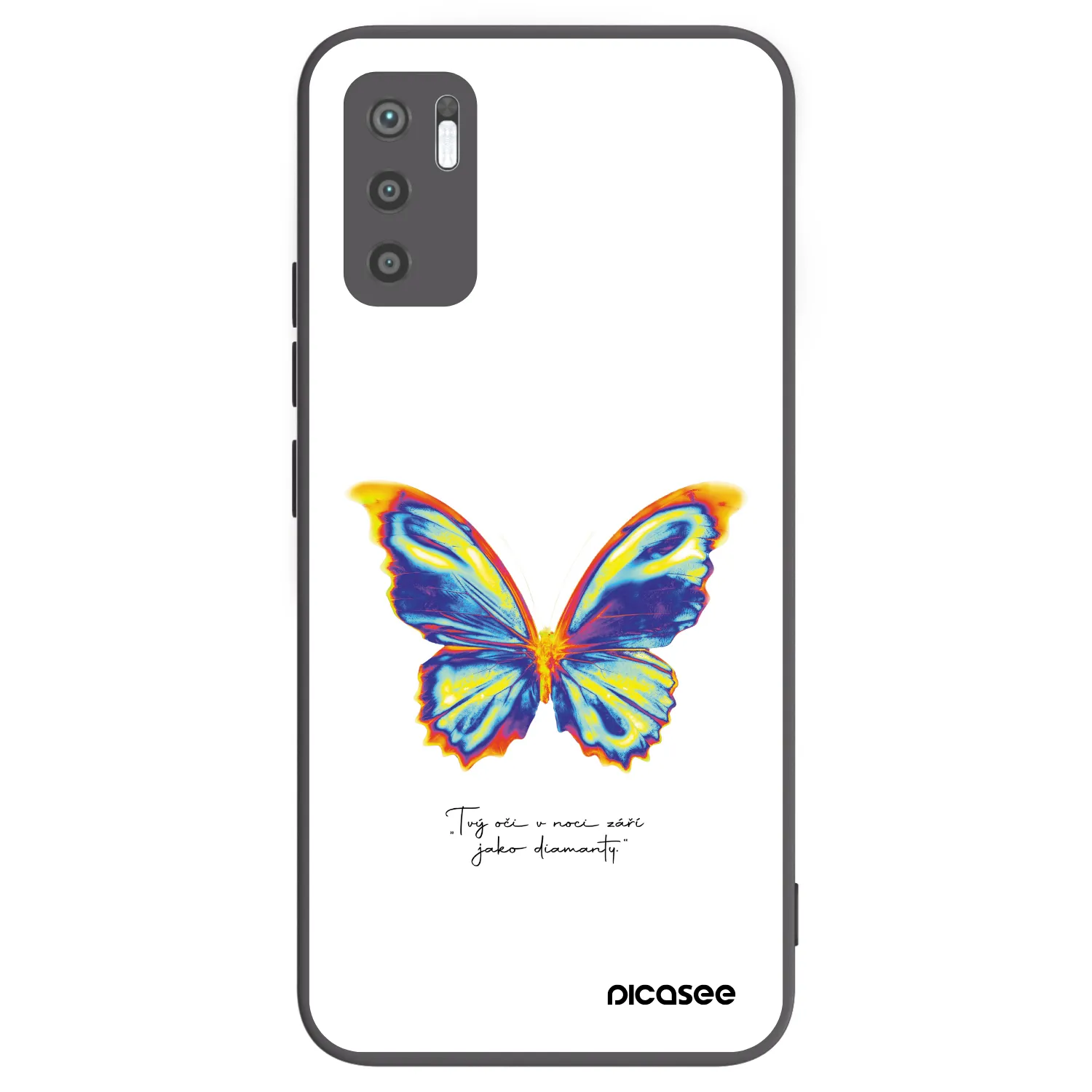Picasee Xiaomi Redmi Note 10 5G Hülle - Schwarzes Silikon - Diamanty White