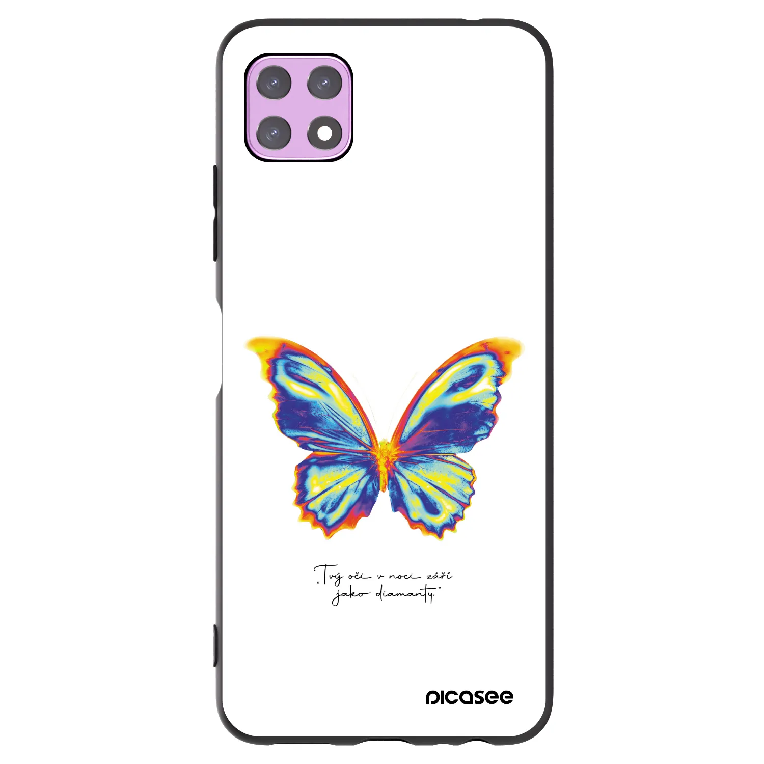 Picasee Samsung Galaxy A22 A226B 5G Hülle - Schwarzes Silikon - Diamanty White