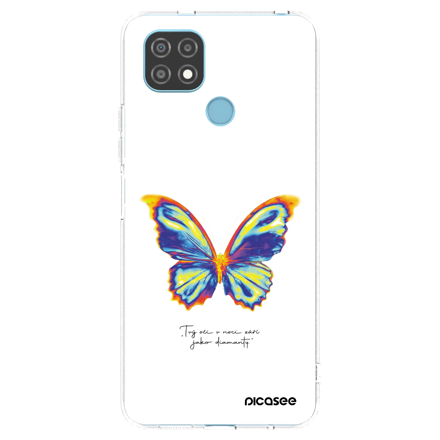 Picasee Realme C21 Hülle - Transparentes Silikon - Diamanty White