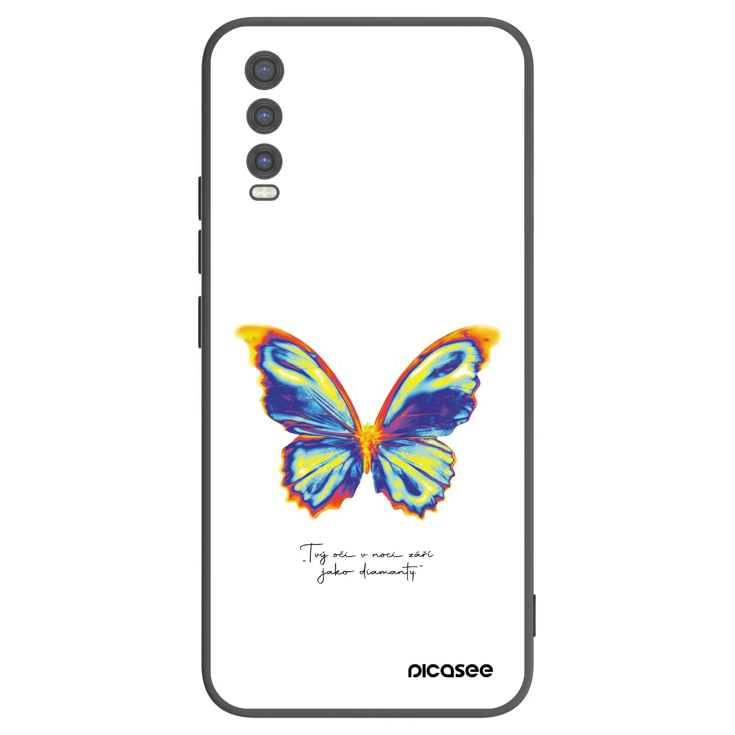 Picasee Vivo Y20s Hülle - Schwarzes Silikon - Diamanty White