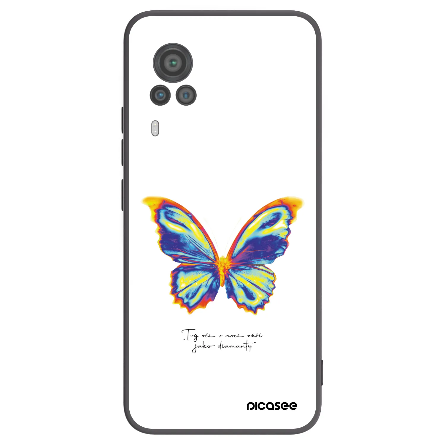 Picasee Vivo X60 Pro 5G Hülle - Schwarzes Silikon - Diamanty White