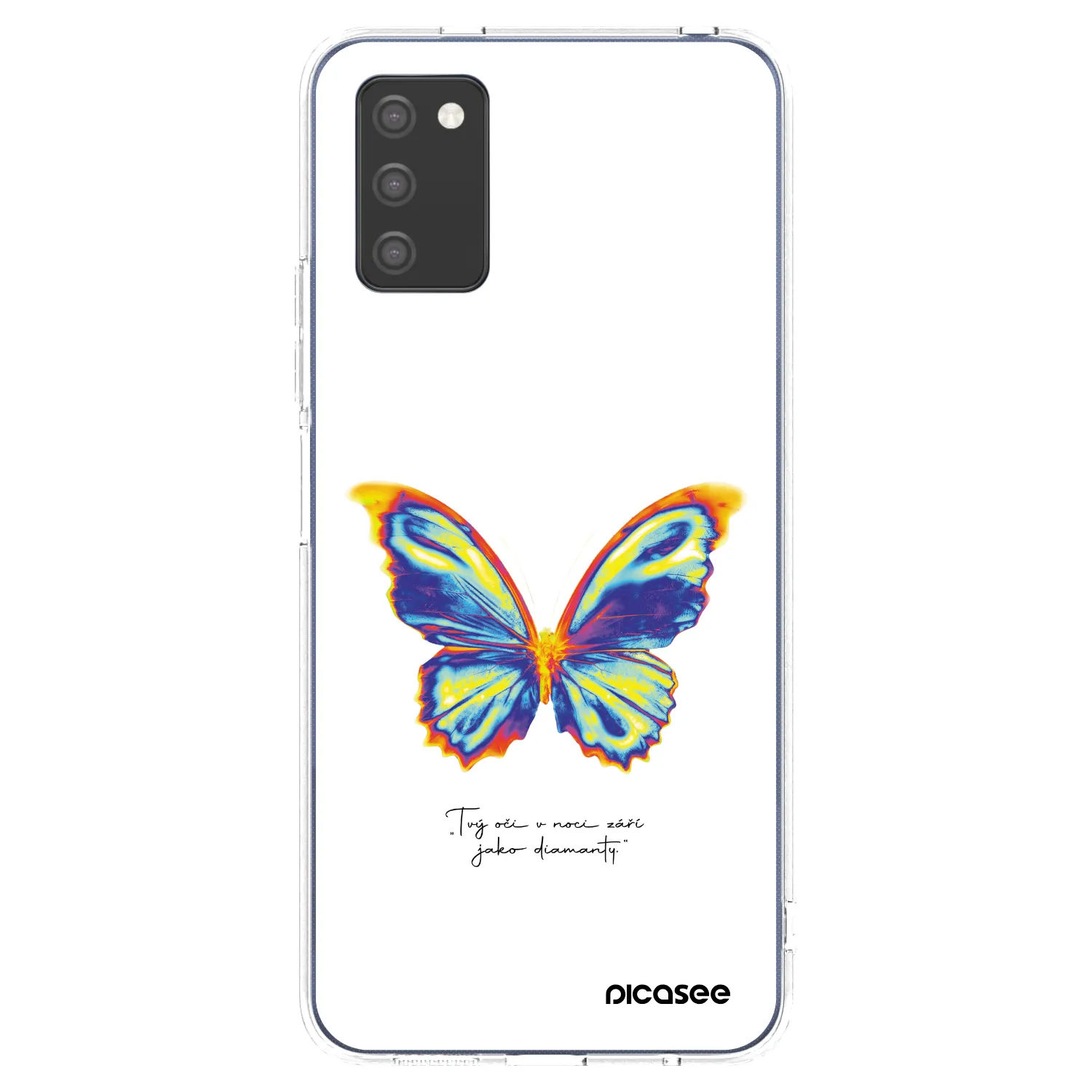 Picasee Samsung Galaxy A03s A037G Hülle - Transparentes Silikon - Diamanty White