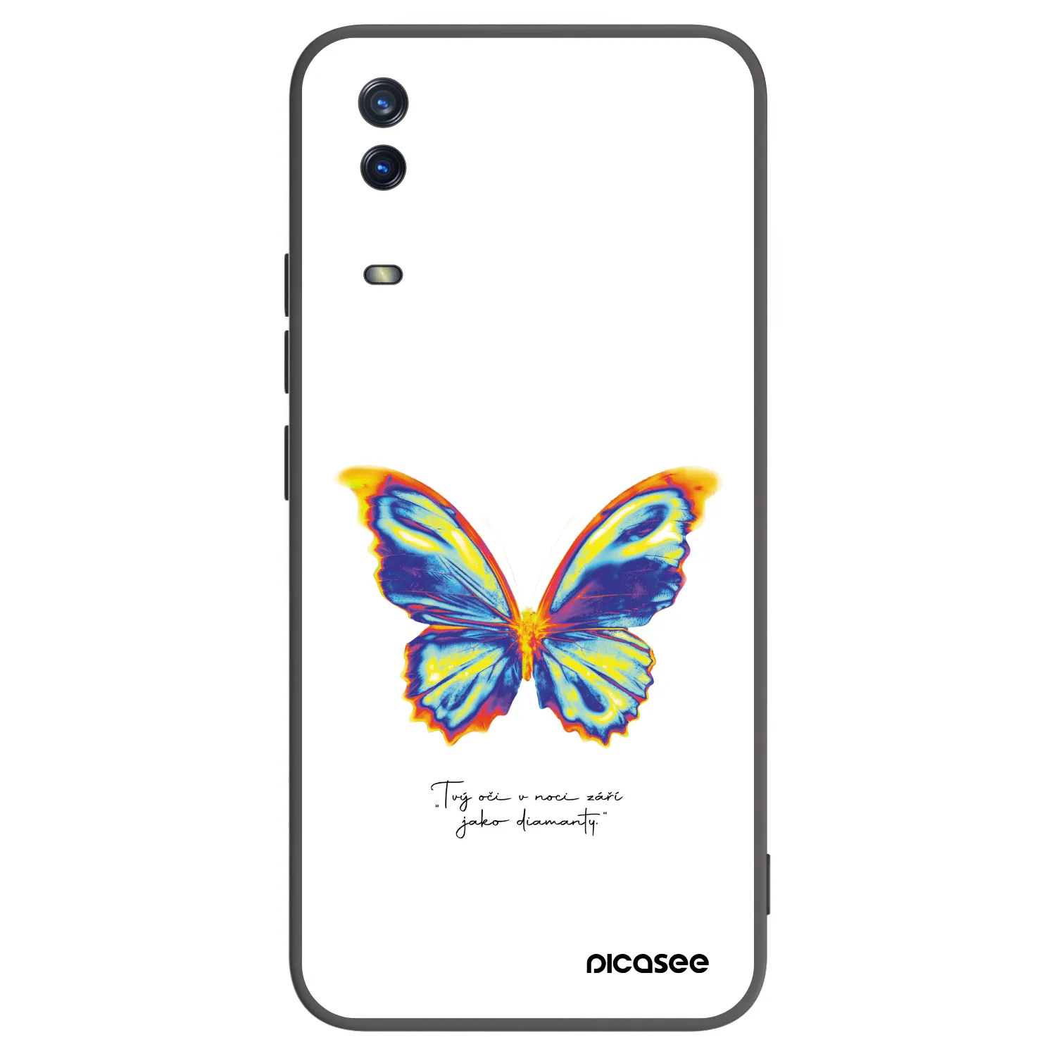 Picasee Vivo Y11s Hülle - Schwarzes Silikon - Diamanty White