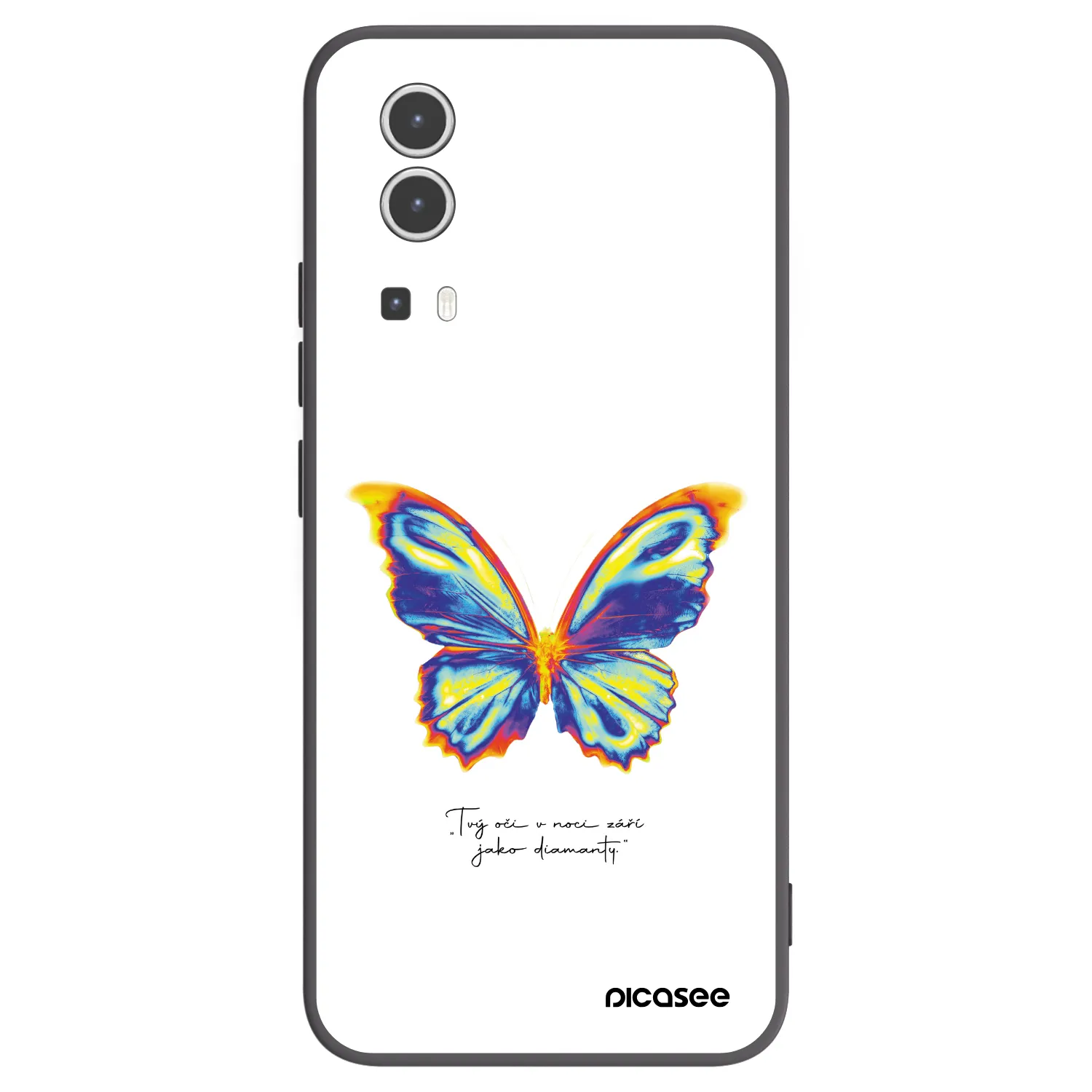 Picasee Vivo Y72 5G Hülle - Schwarzes Silikon - Diamanty White