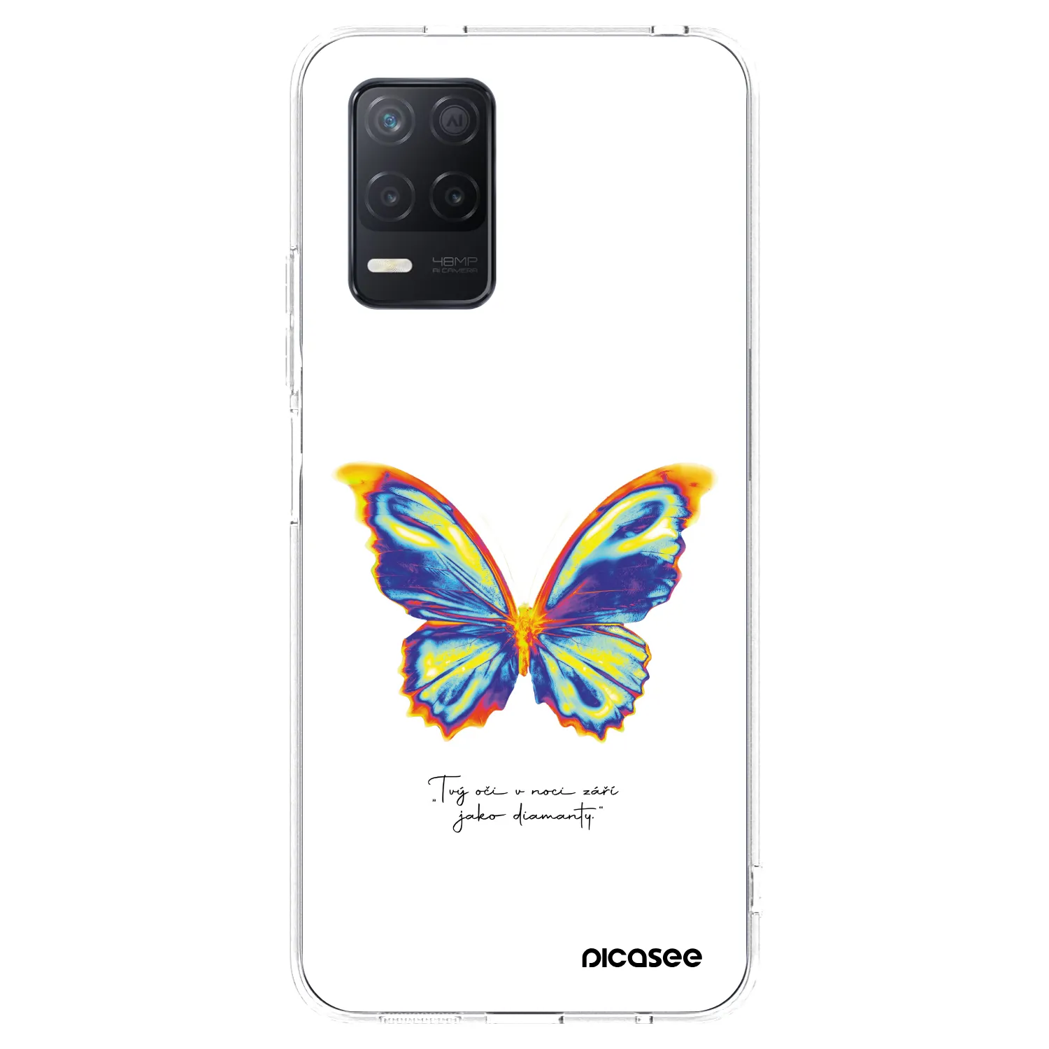 Picasee Realme 8 5G Hülle - Transparentes Silikon - Diamanty White
