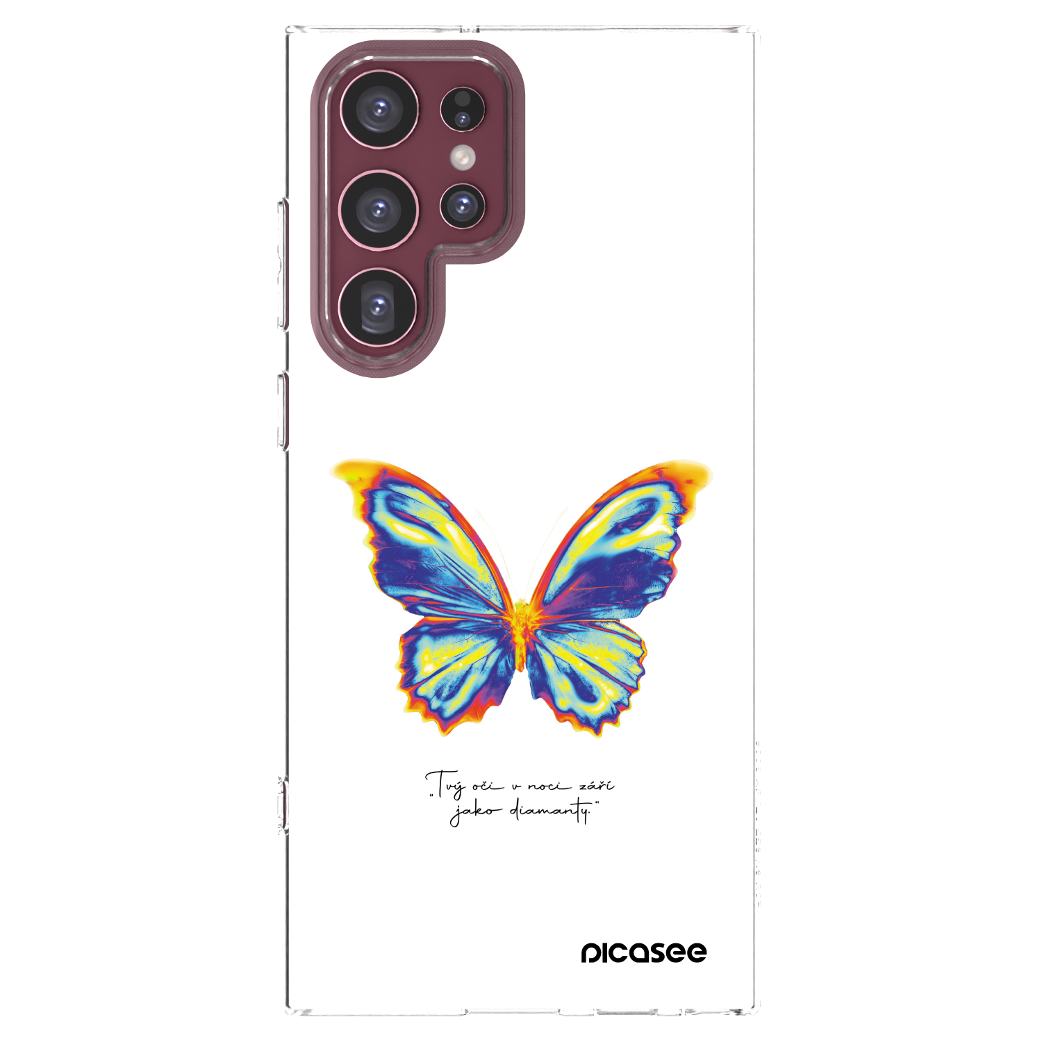 Picasee Samsung Galaxy S22 Ultra 5G Hülle - Transparentes Silikon - Diamanty White