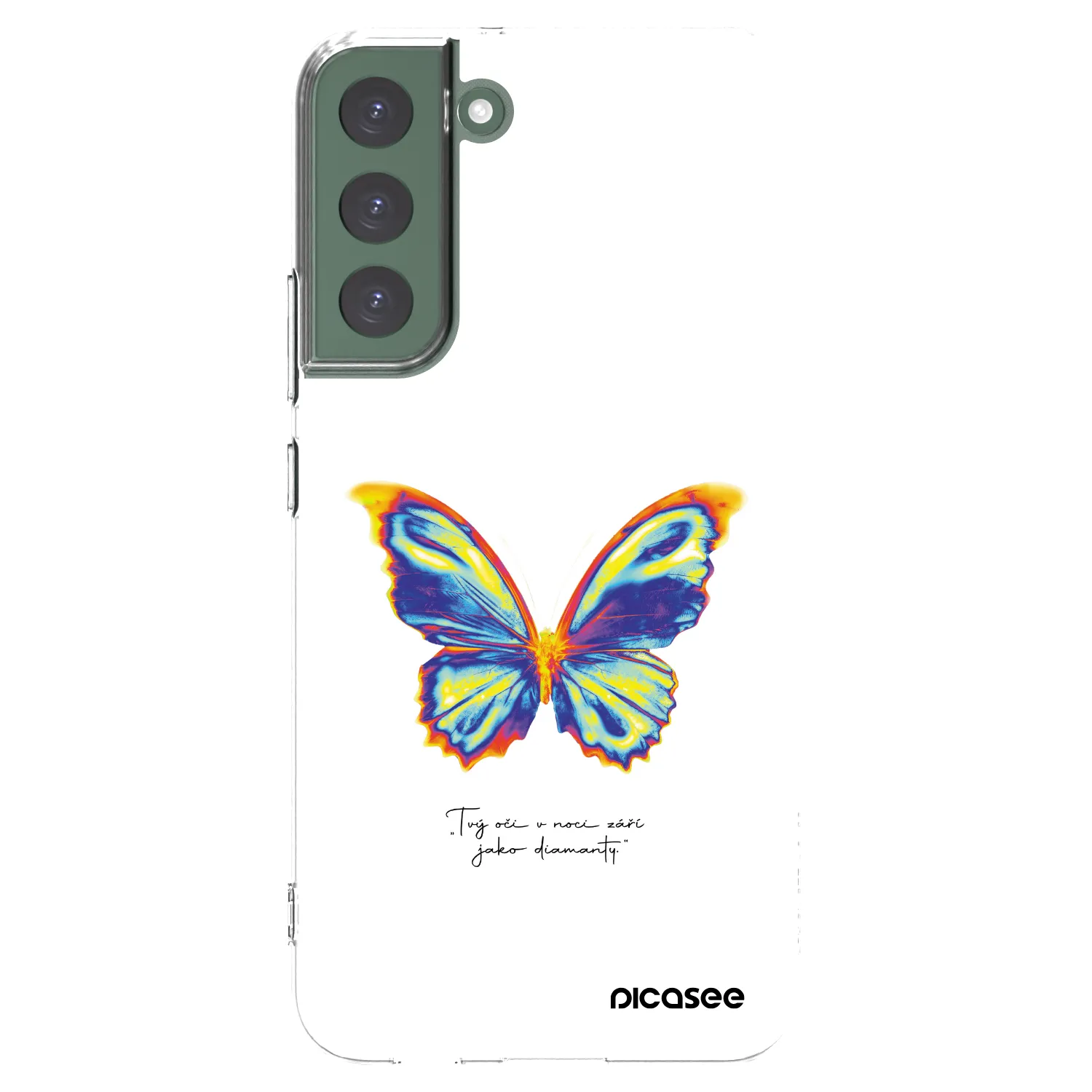 Picasee Samsung Galaxy S22+ 5G Hülle - Transparentes Silikon - Diamanty White