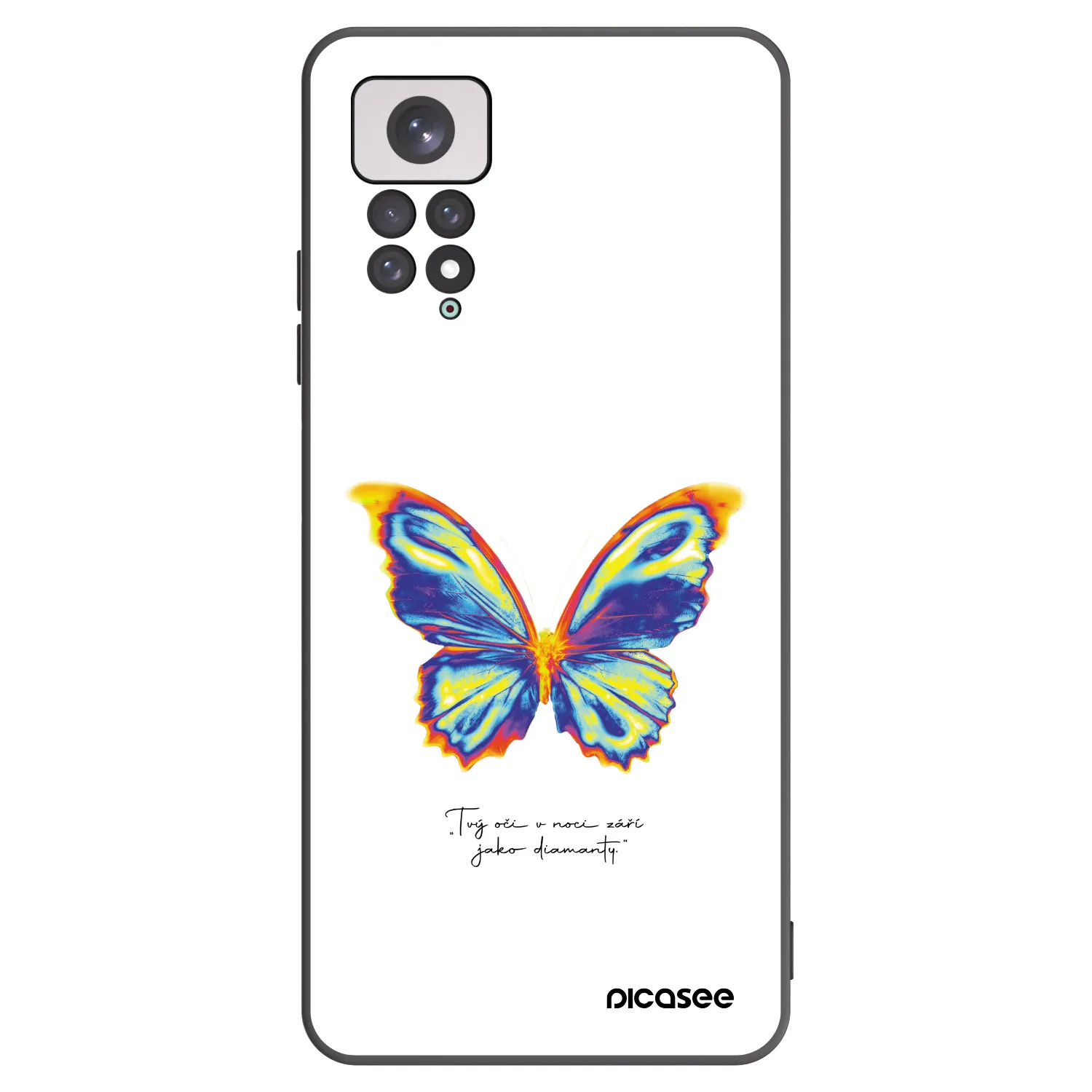 Picasee Xiaomi Redmi Note 11 Hülle - Schwarzes Silikon - Diamanty White
