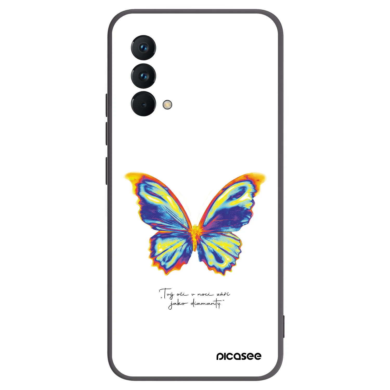 Picasee Realme GT Master Edition 5G Hülle - Schwarzes Silikon - Diamanty White