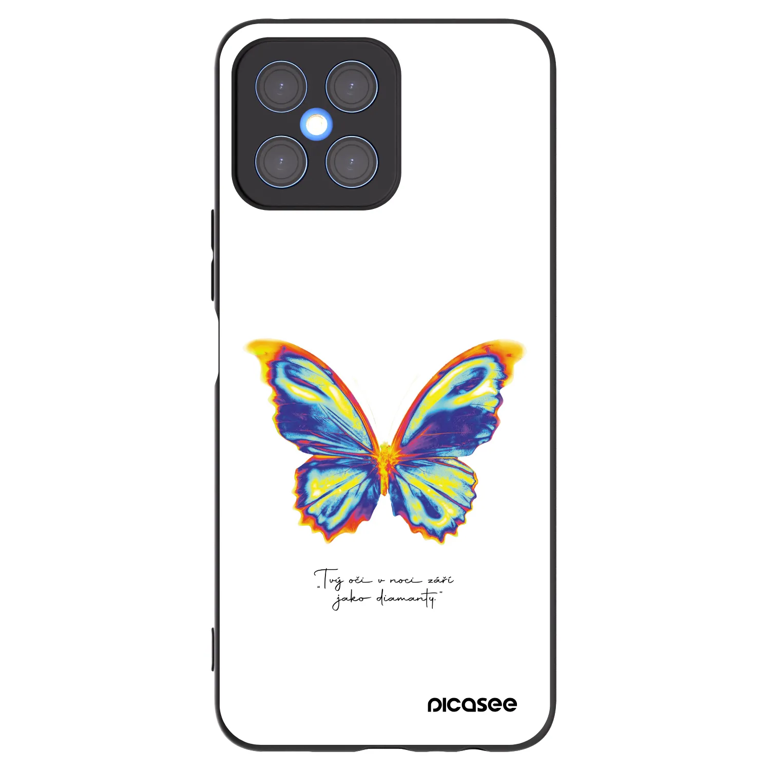 Picasee Honor X8 4G Hülle - Schwarzes Silikon - Diamanty White