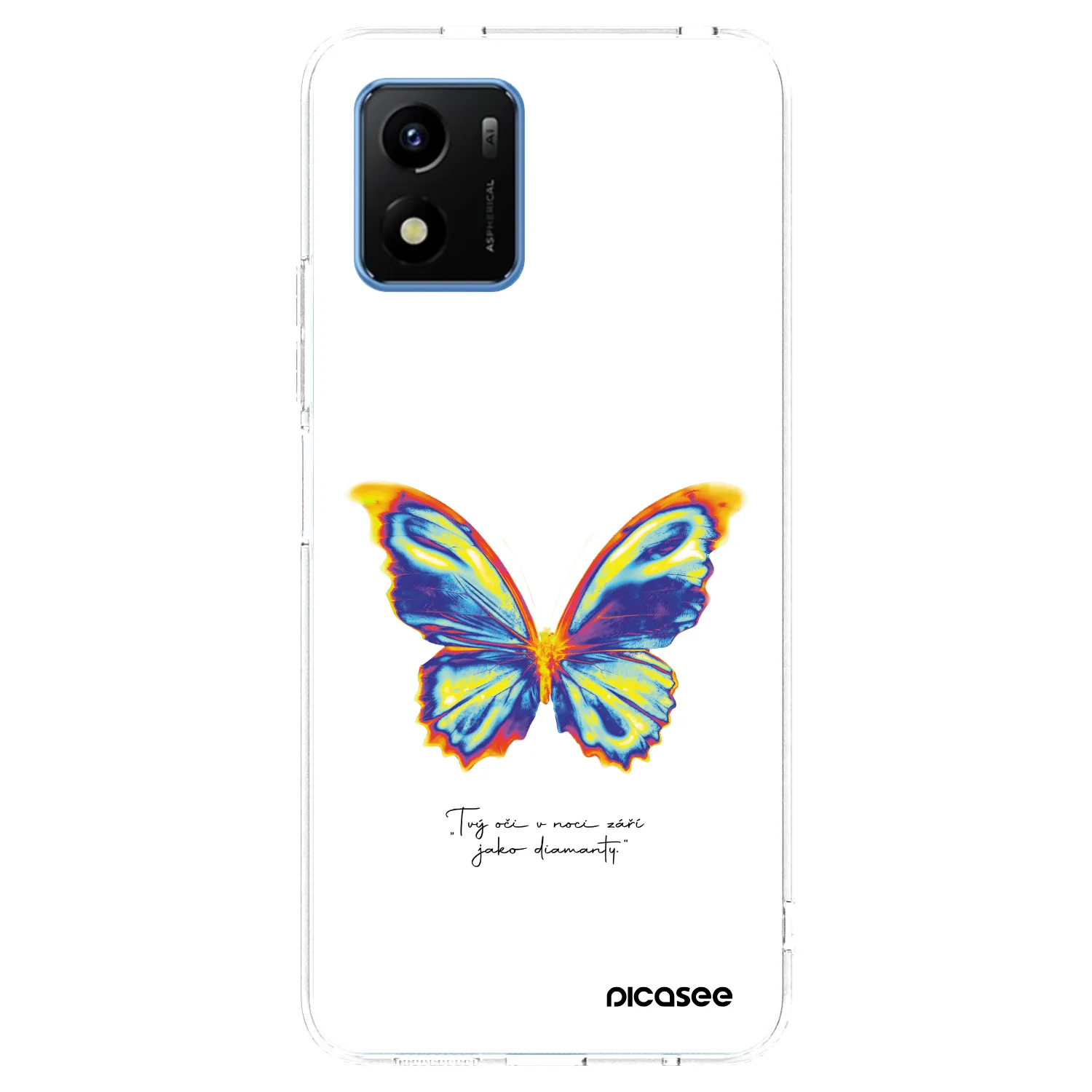 Picasee Vivo Y01 Hülle - Transparentes Silikon - Diamanty White