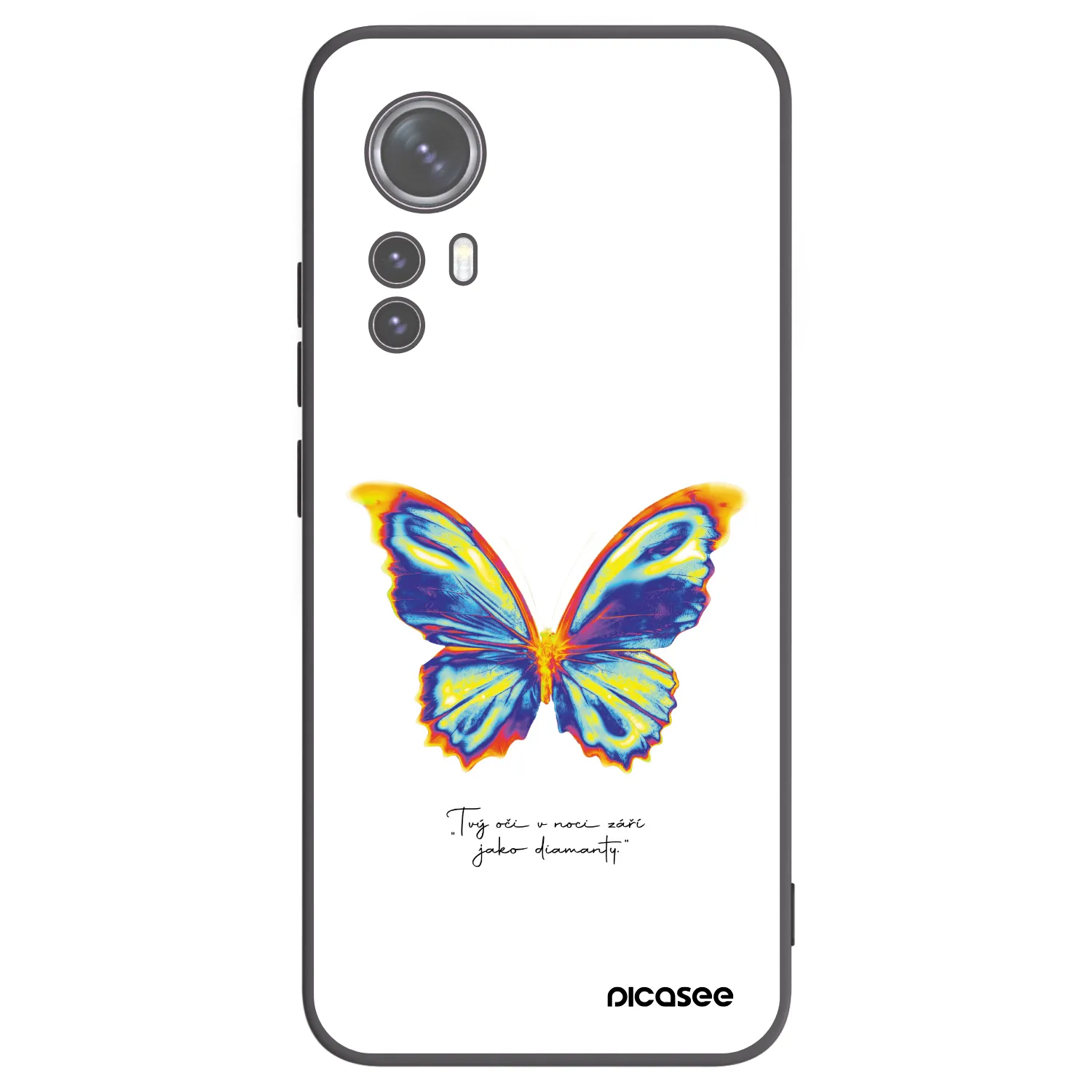 Picasee Xiaomi 12X Hülle - Schwarzes Silikon - Diamanty White