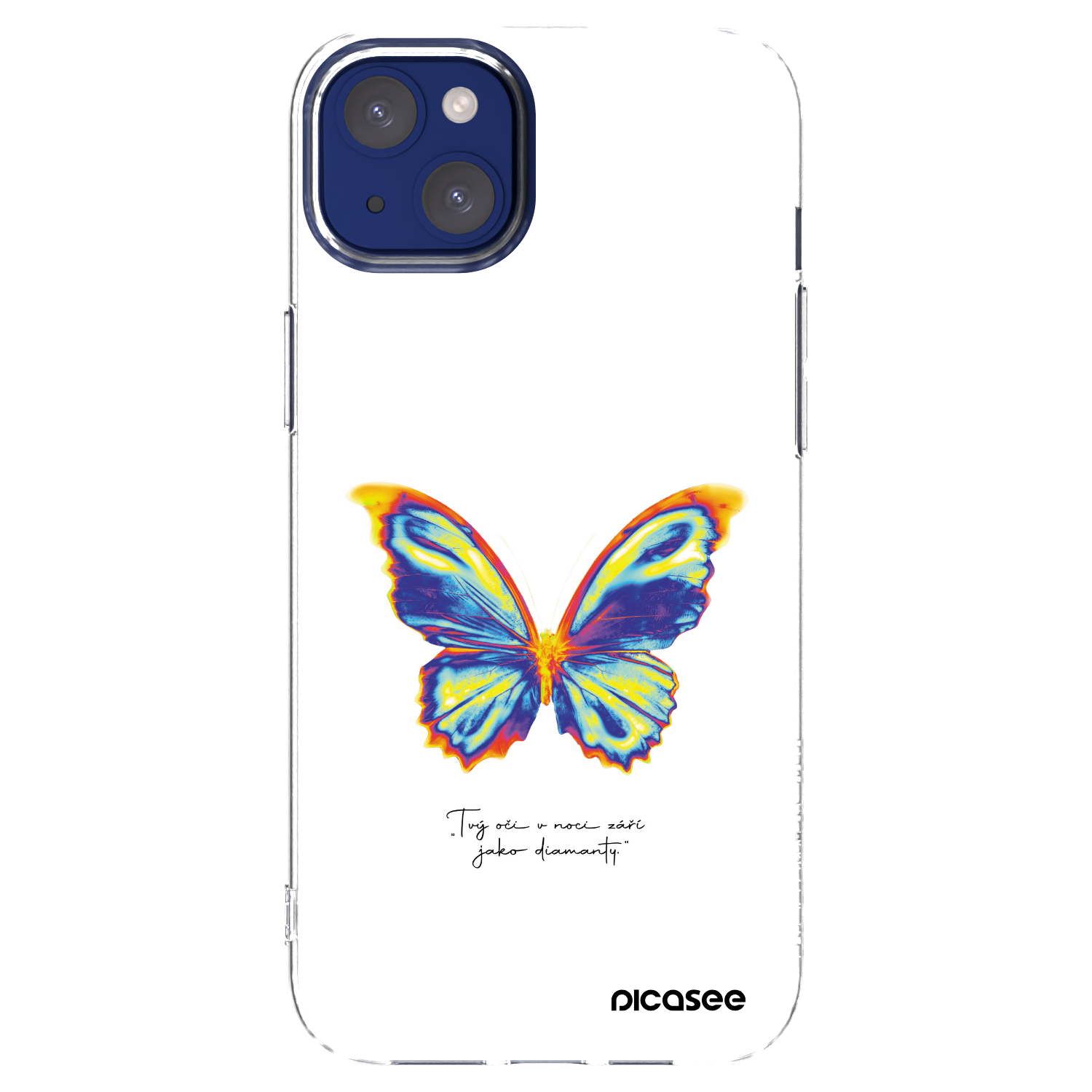 Picasee Apple iPhone 14 Plus Hülle - Transparentes Silikon - Diamanty White