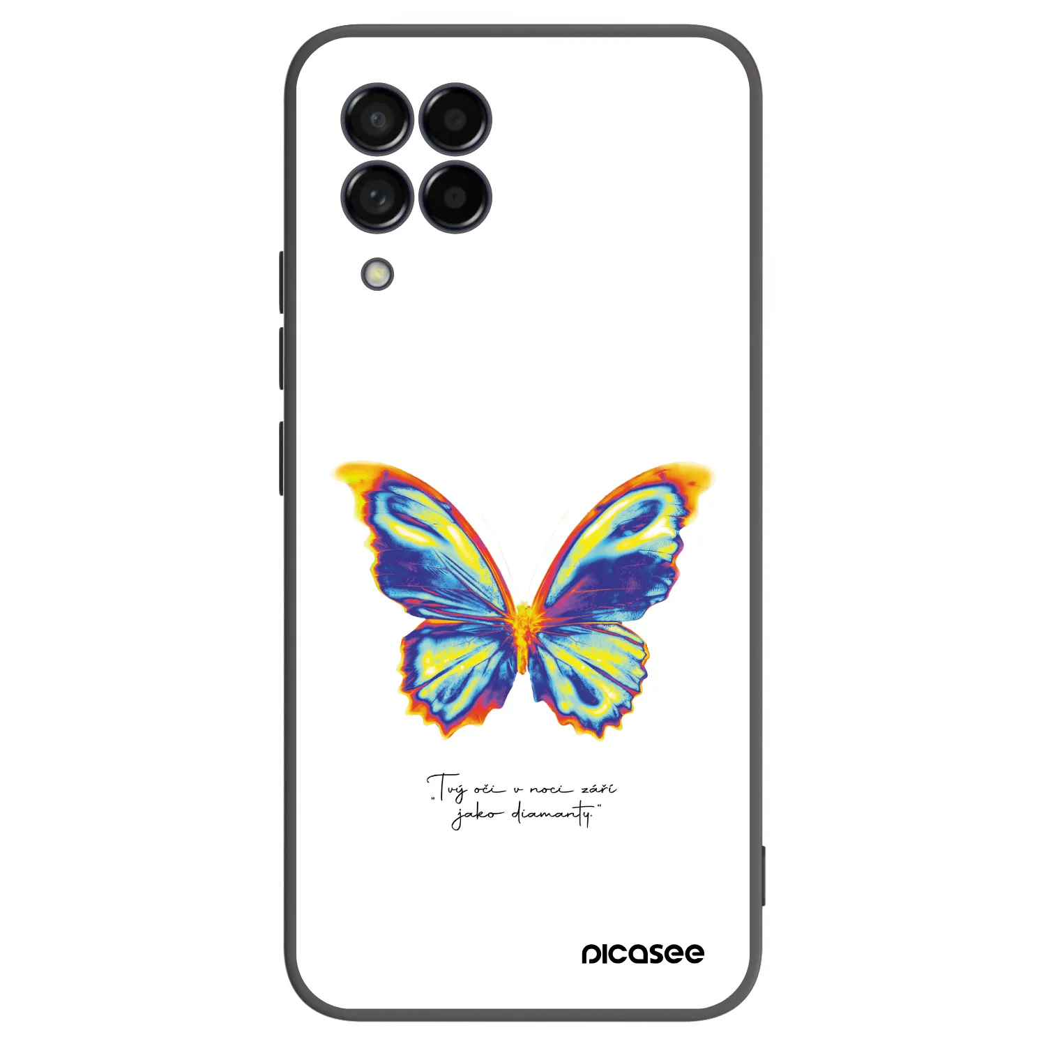 Picasee Samsung Galaxy M53 5G Hülle - Schwarzes Silikon - Diamanty White