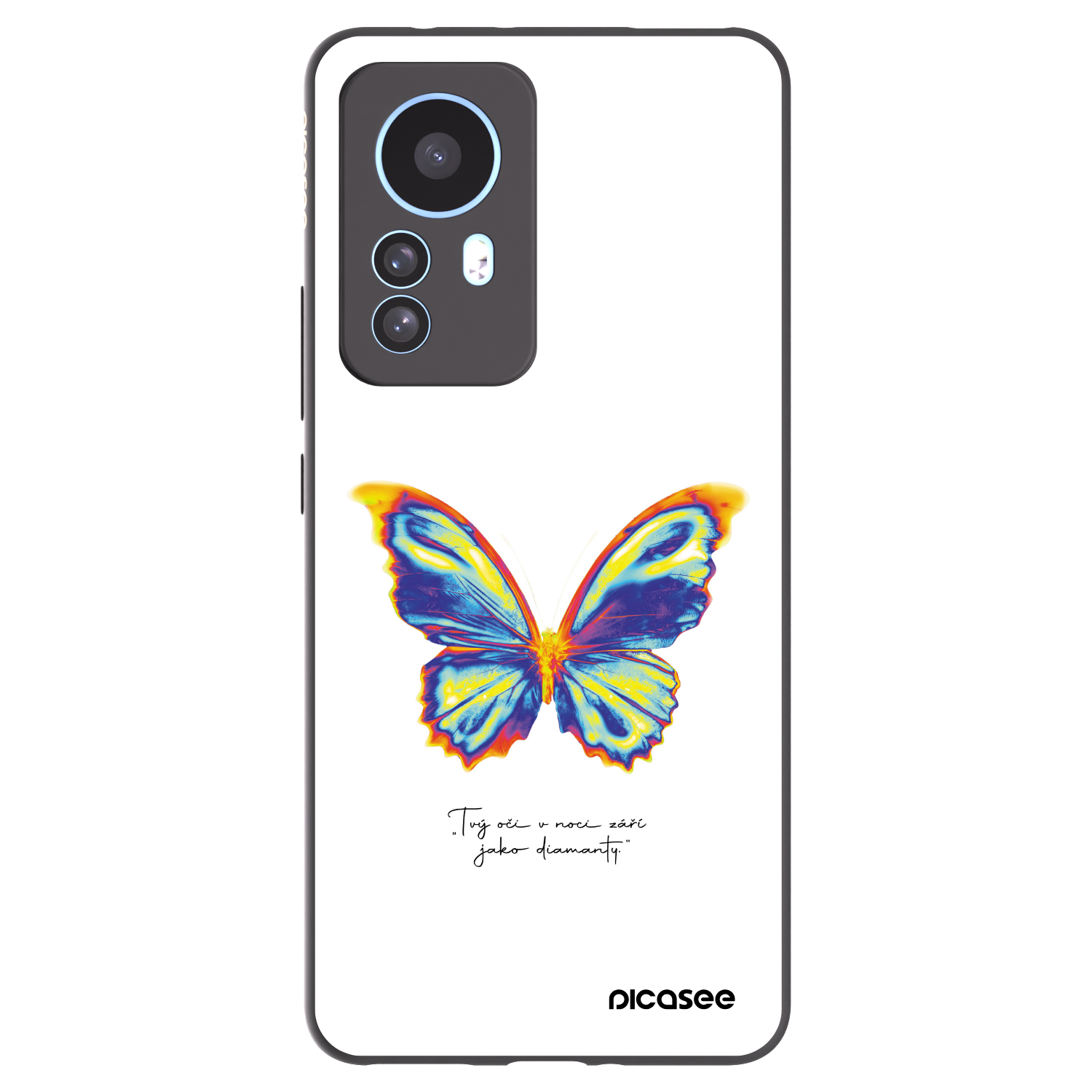 Picasee Xiaomi 12T Pro Hülle - Schwarzes Silikon - Diamanty White