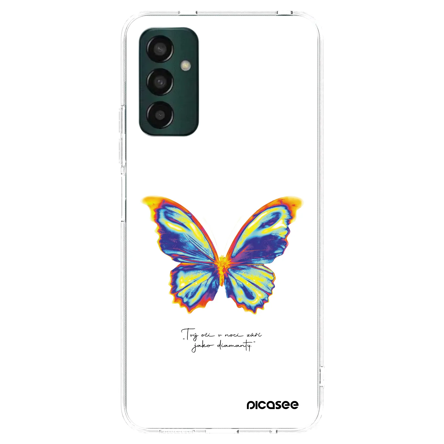 Picasee Samsung Galaxy M23 5G Hülle - Transparentes Silikon - Diamanty White