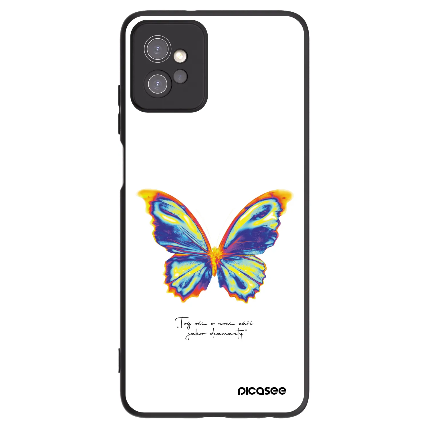 Picasee Motorola Moto G32 Hülle - Schwarzes Silikon - Diamanty White