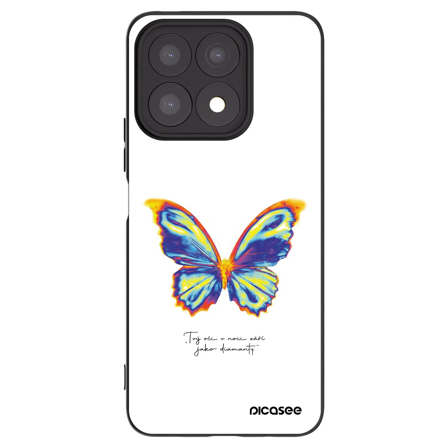 Picasee Honor X8a Hülle - Schwarzes Silikon - Diamanty White