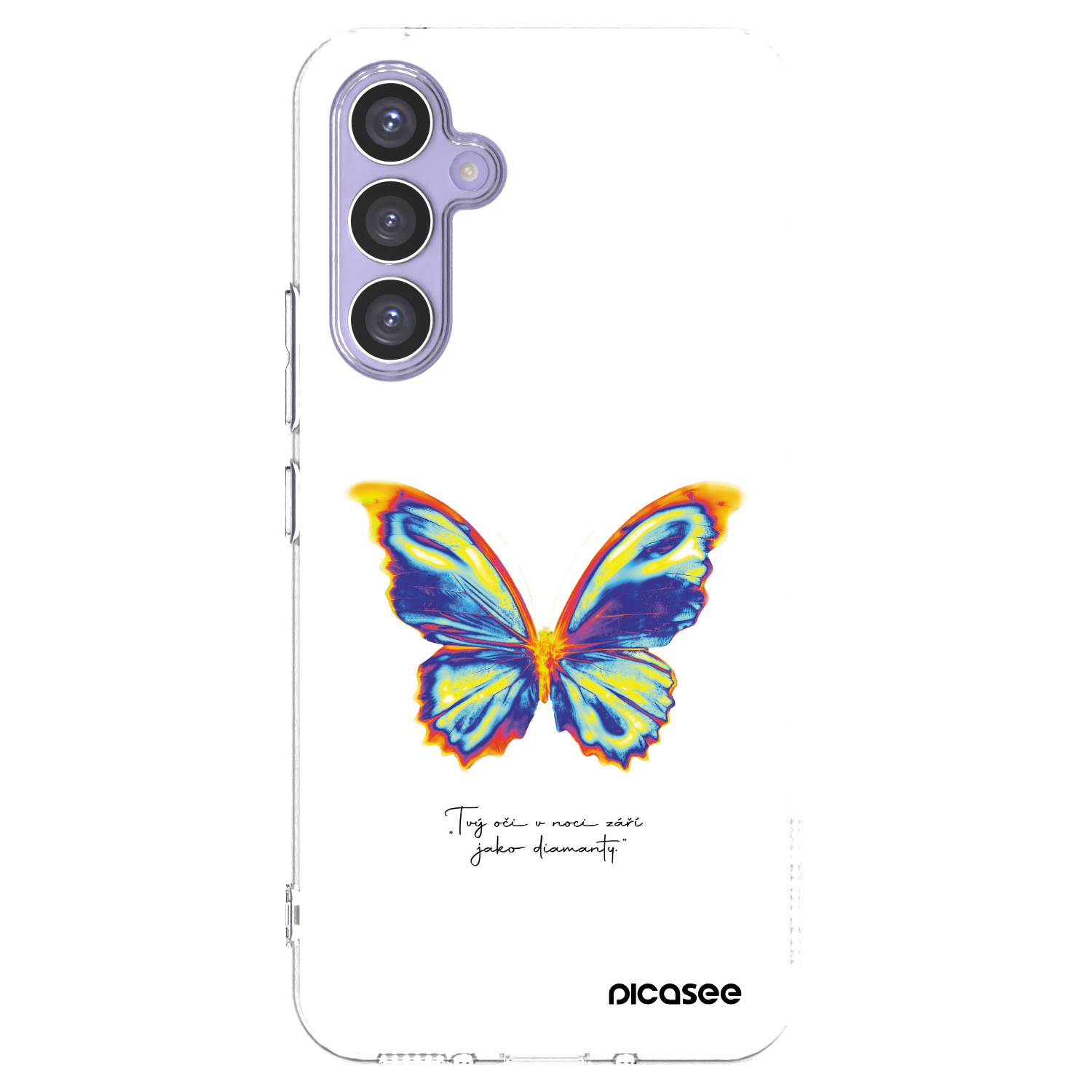 Picasee Samsung Galaxy A54 5G A546B Hülle - Transparentes Silikon - Diamanty White