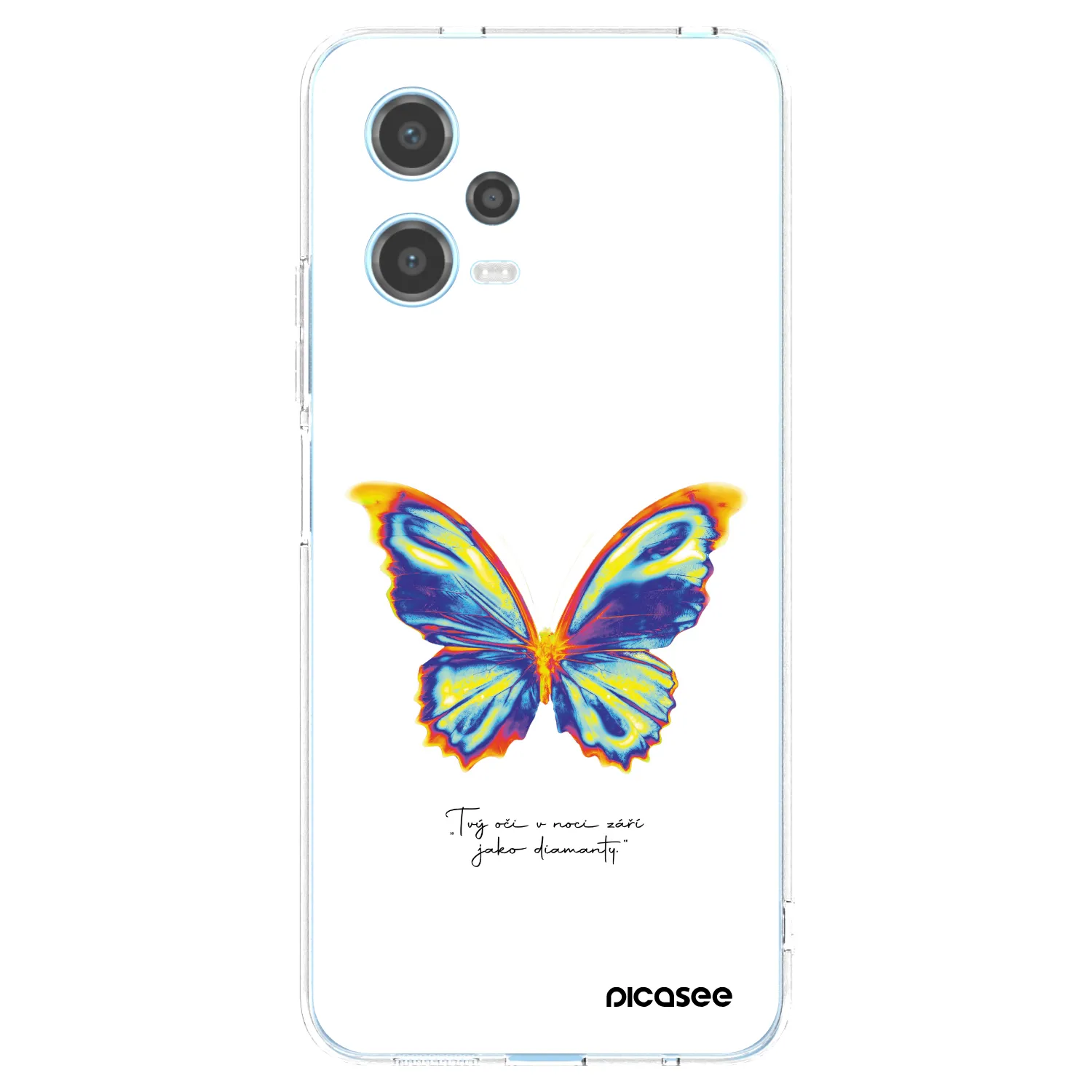 Picasee Xiaomi Redmi Note 12 5G Hülle - Transparentes Silikon - Diamanty White