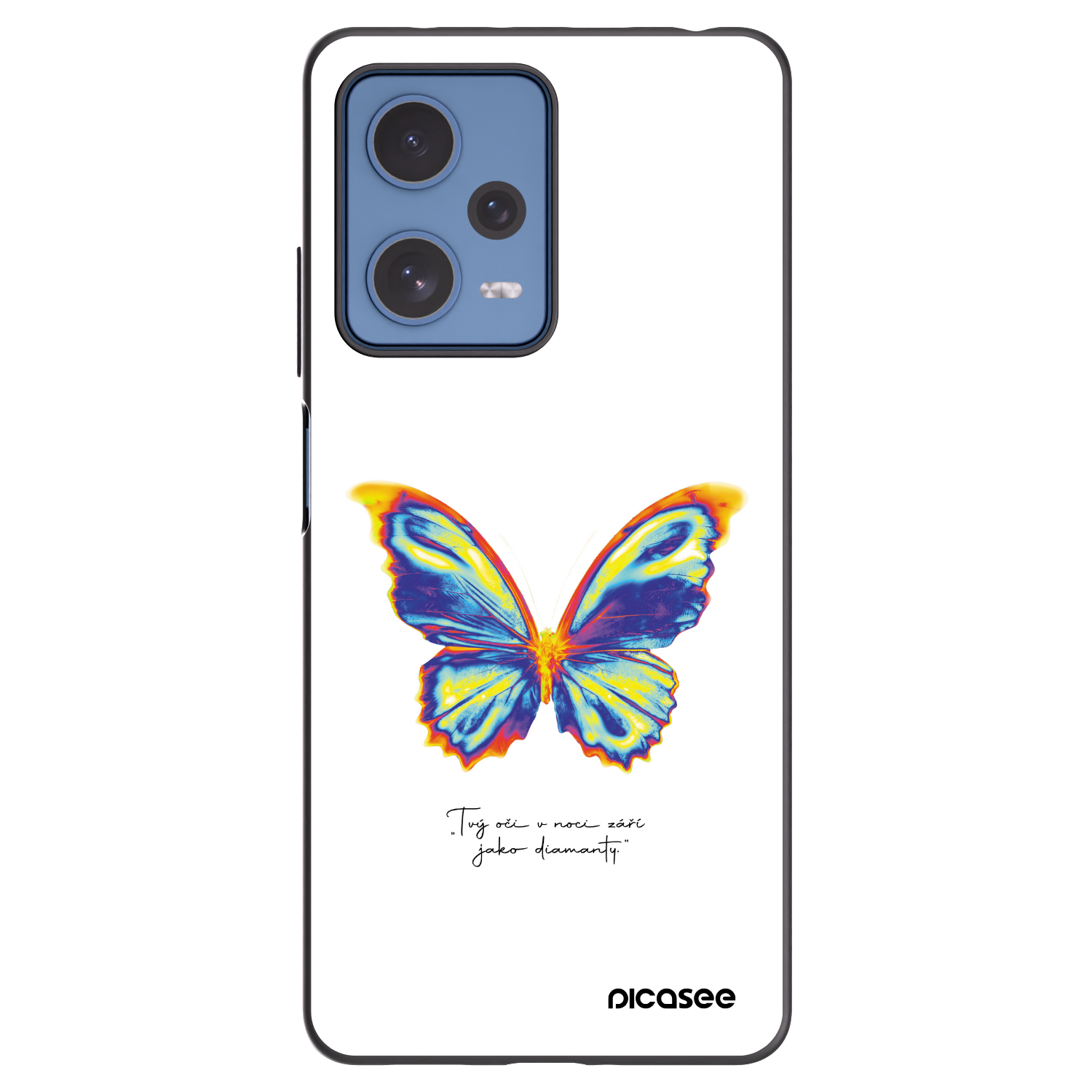Picasee Xiaomi Redmi Note 12 Pro 5G Hülle - Schwarzes Silikon - Diamanty White
