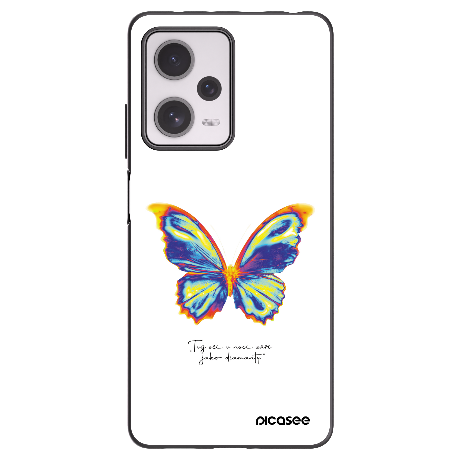 Picasee Xiaomi Redmi Note 12 Pro+ 5G Hülle - Schwarzes Silikon - Diamanty White