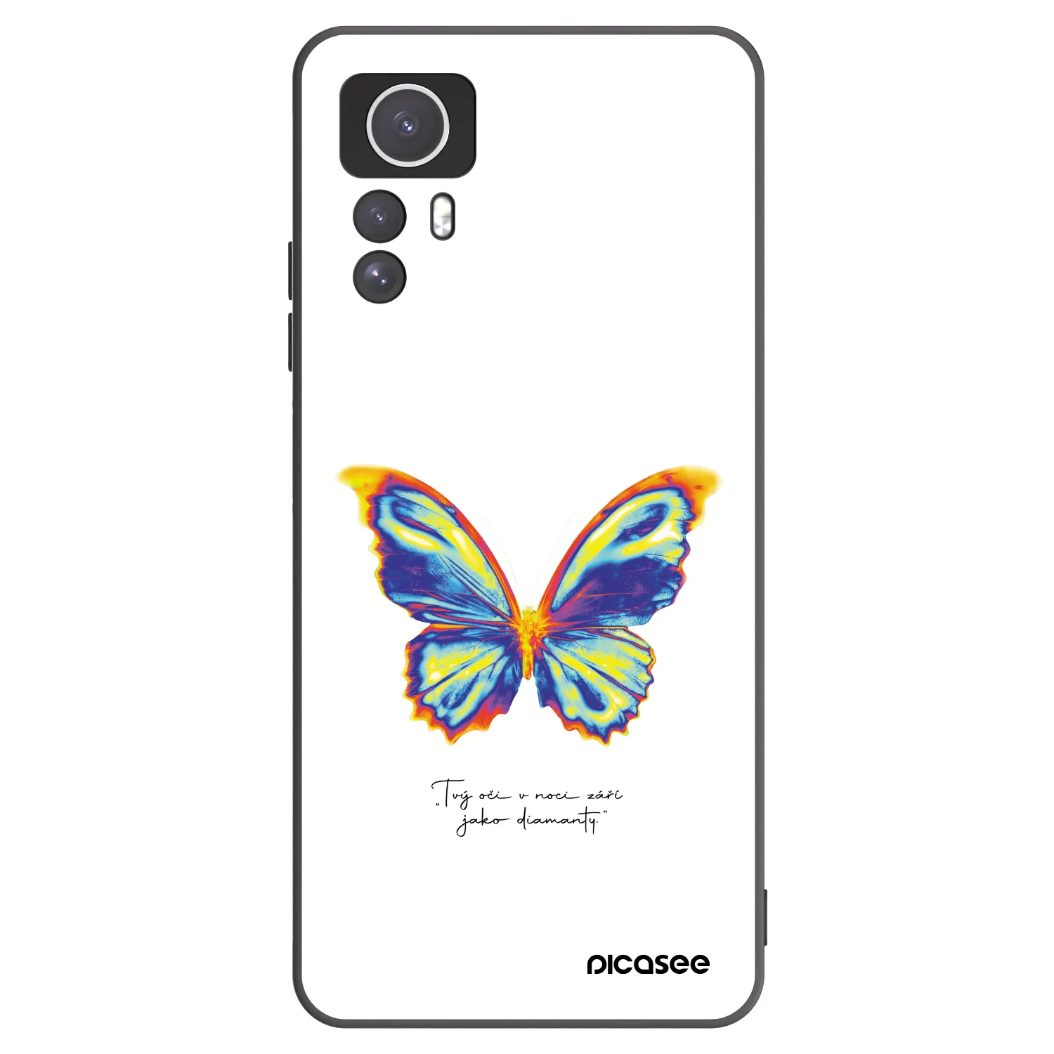 Picasee Xiaomi Redmi Note 12S Hülle - Schwarzes Silikon - Diamanty White