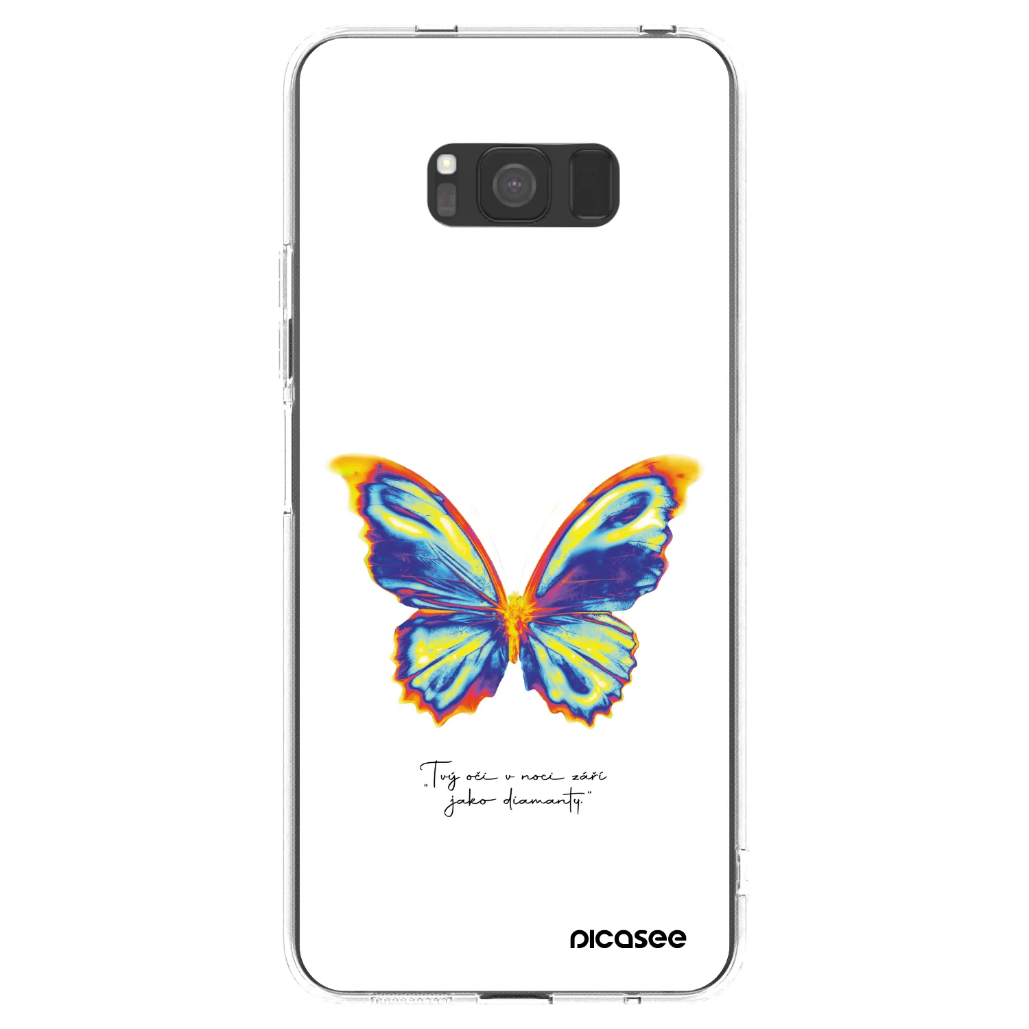 Picasee Samsung Galaxy S8 G950F Hülle - Transparentes Silikon - Diamanty White
