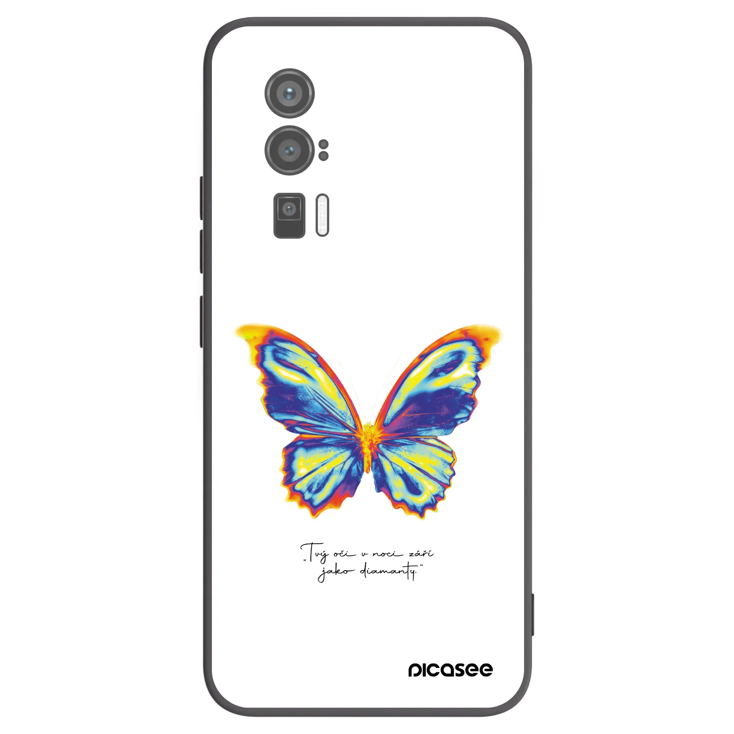 Picasee Xiaomi Poco F5 Pro 5G Hülle - Schwarzes Silikon - Diamanty White