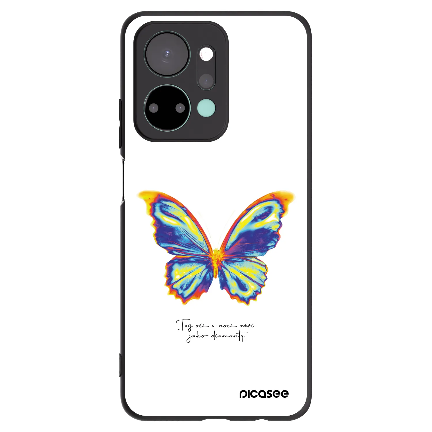 Picasee Honor X7a Hülle - Schwarzes Silikon - Diamanty White