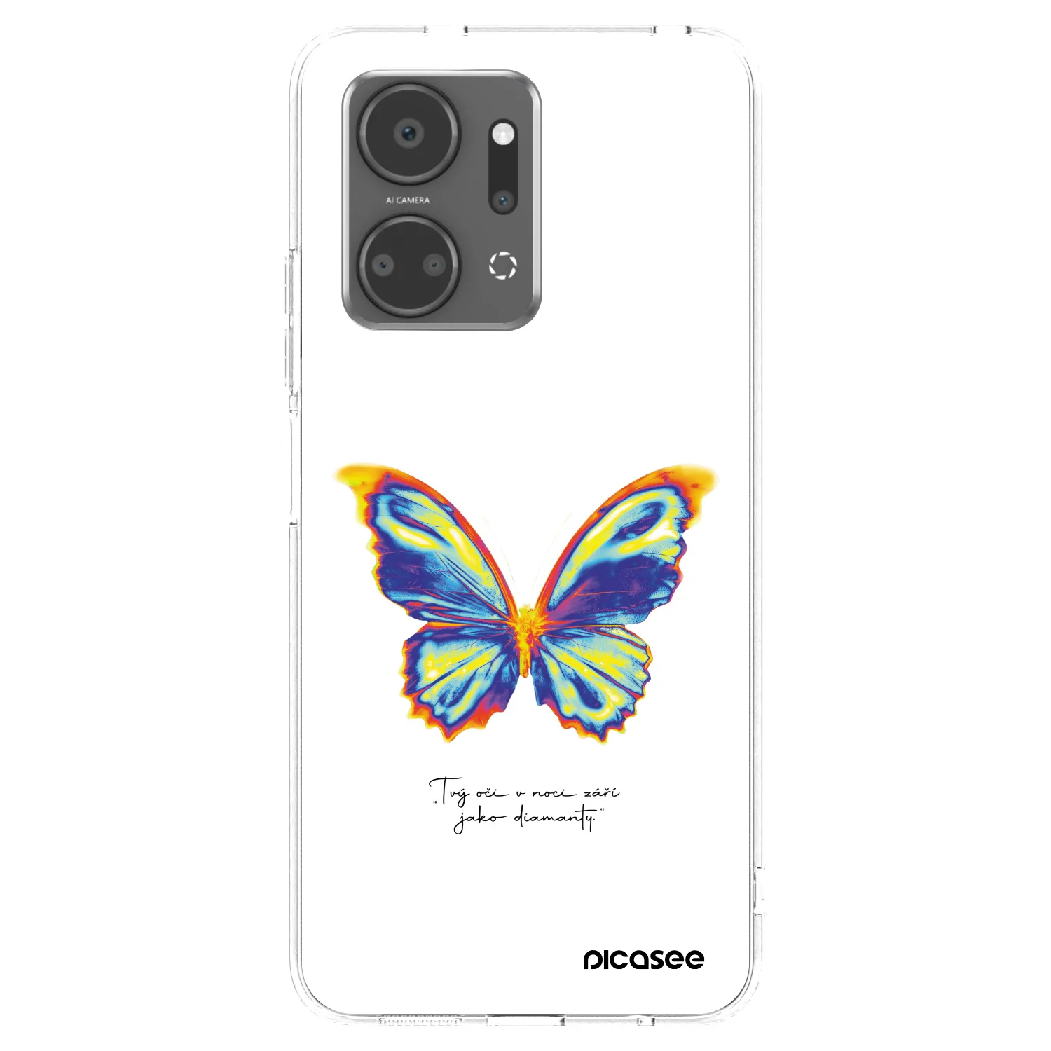 Picasee Honor X7a Hülle - Transparentes Silikon - Diamanty White