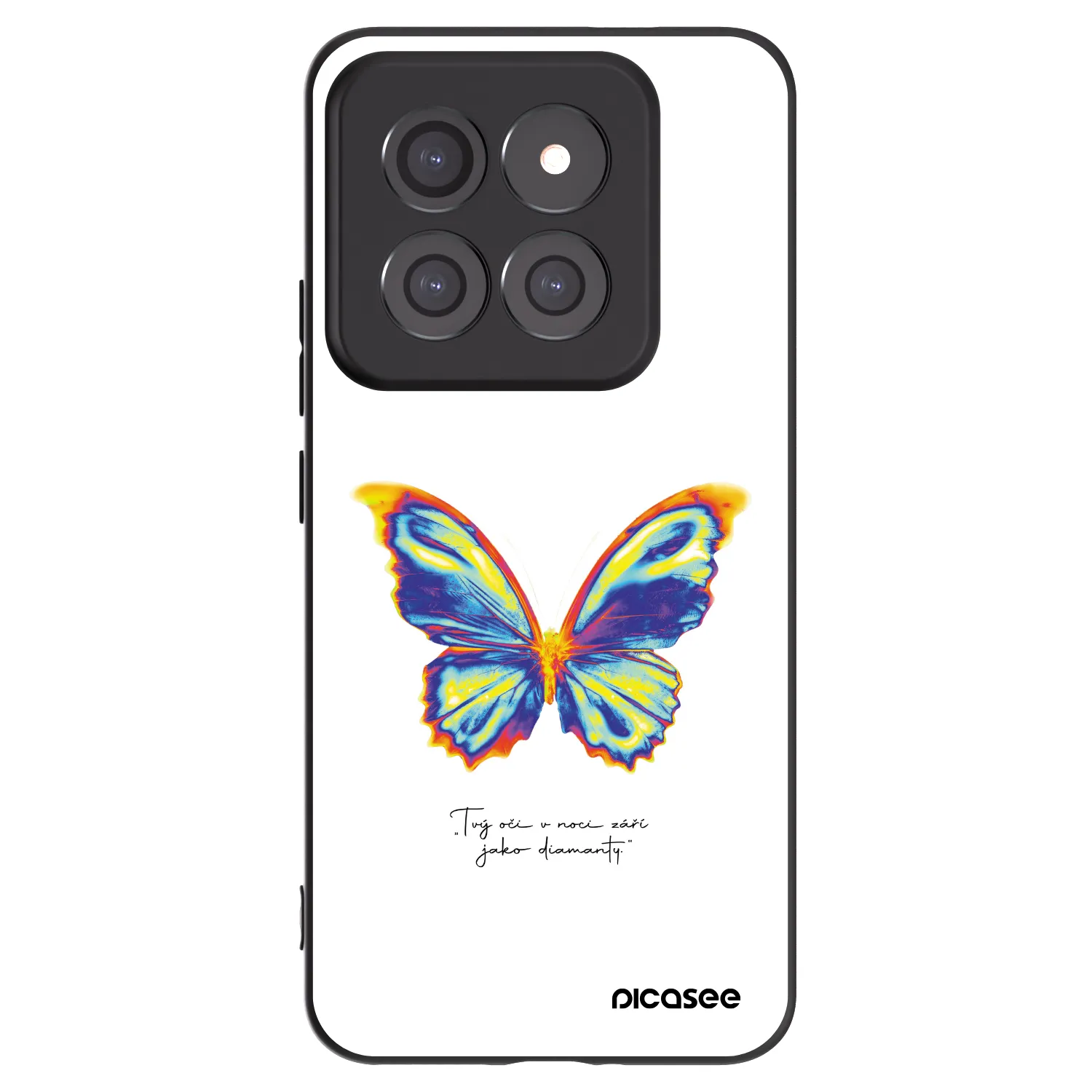 Picasee Xiaomi 14 Pro Hülle - Schwarzes Silikon - Diamanty White