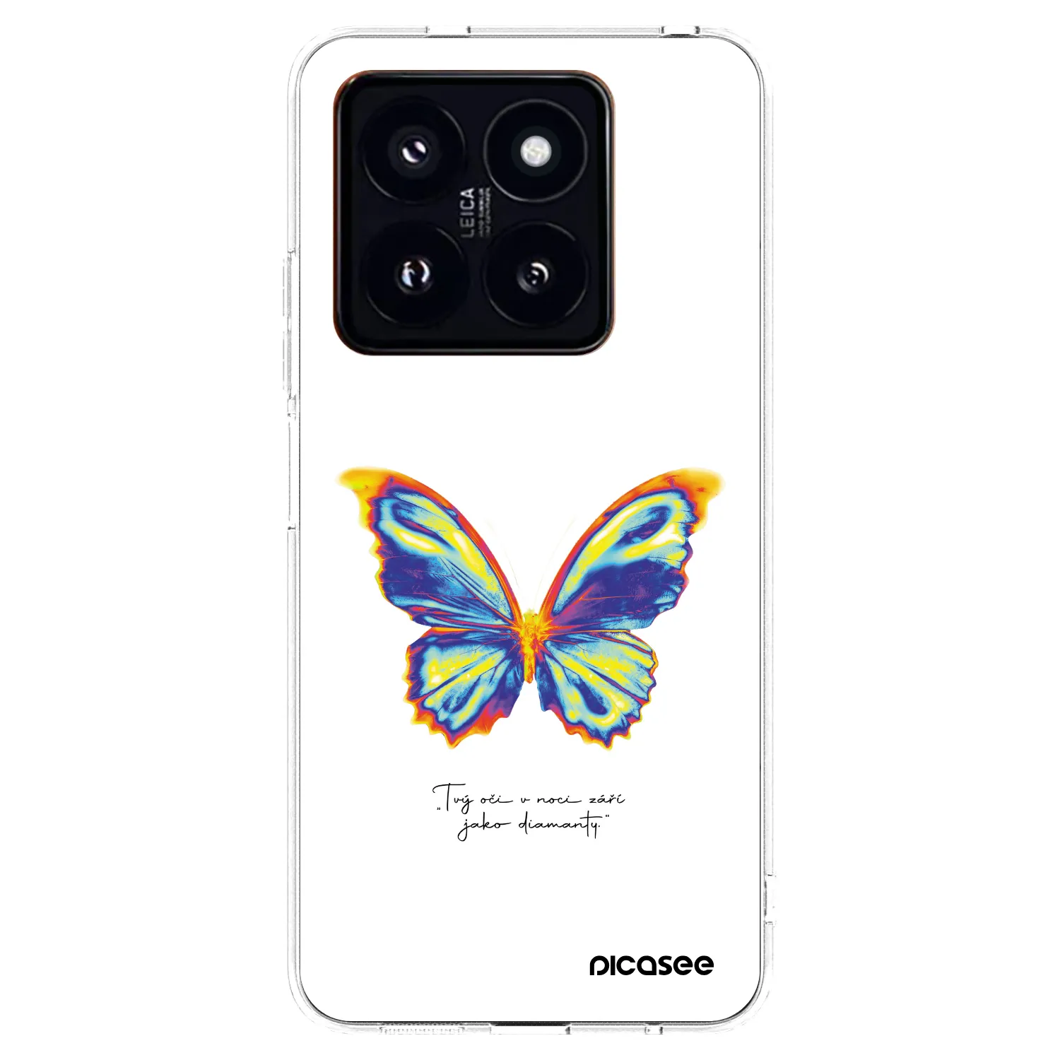 Picasee Xiaomi 14 Pro Hülle - Transparentes Silikon - Diamanty White
