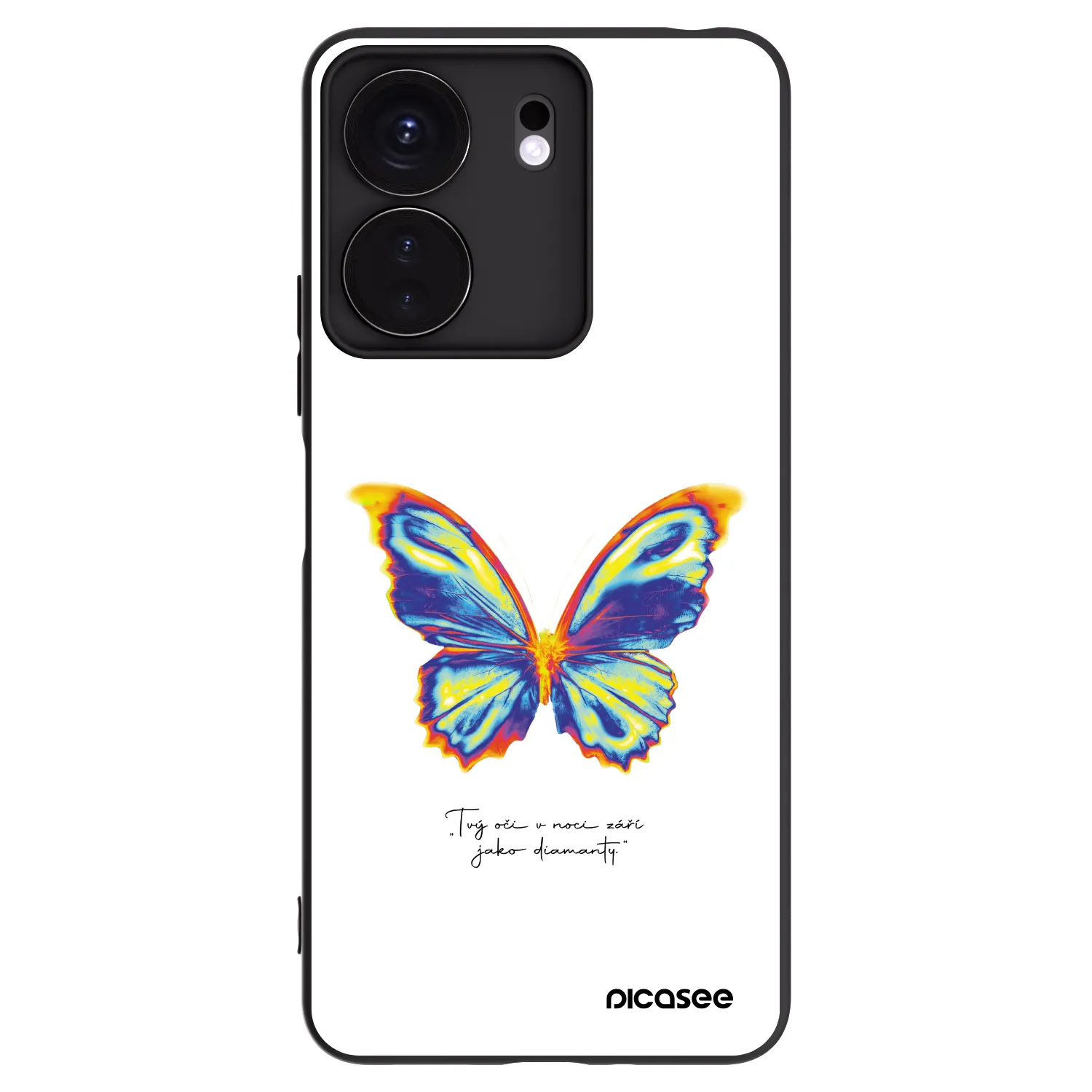 Picasee Xiaomi Redmi 13C 4G Hülle - Schwarzes Silikon - Diamanty White