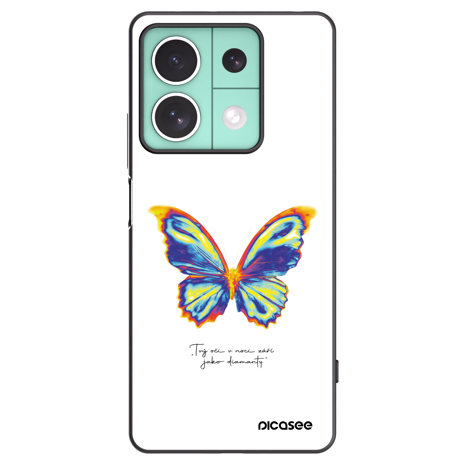 Picasee Xiaomi Redmi Note 13 5G Hülle - Schwarzes Silikon - Diamanty White