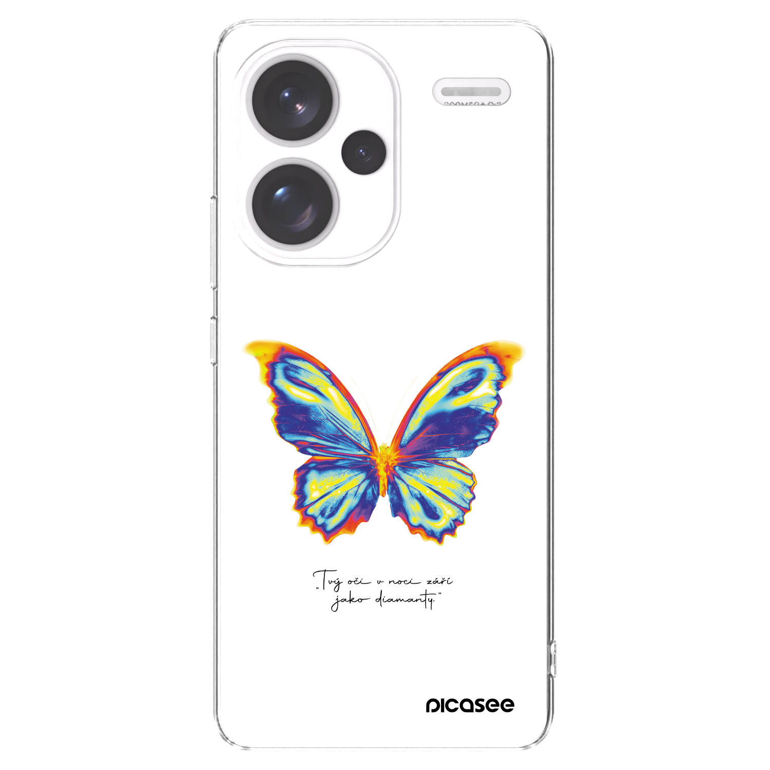 Picasee Xiaomi Redmi Note 13 Pro+ 5G Hülle - Transparentes Silikon - Diamanty White
