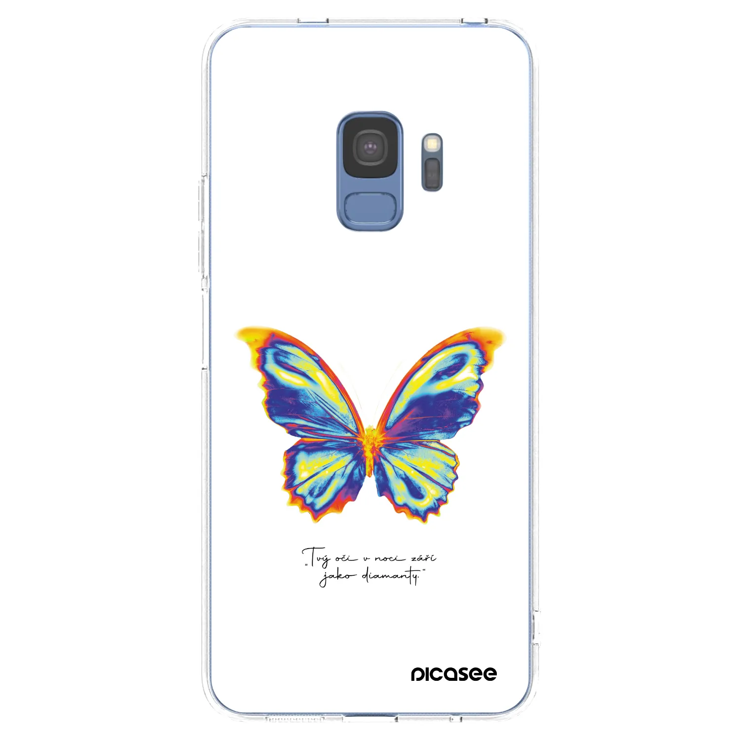 Picasee Samsung Galaxy S9 G960F Hülle - Transparentes Silikon - Diamanty White
