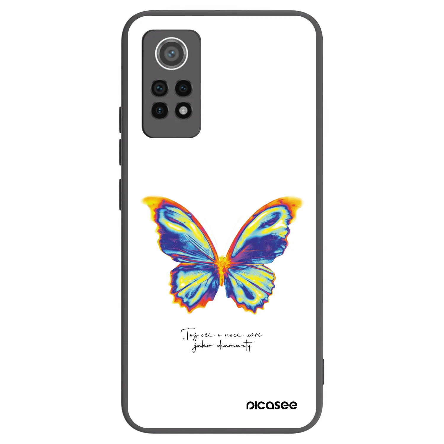 Picasee Xiaomi Redmi Note 12 Pro 4G Hülle - Schwarzes Silikon - Diamanty White