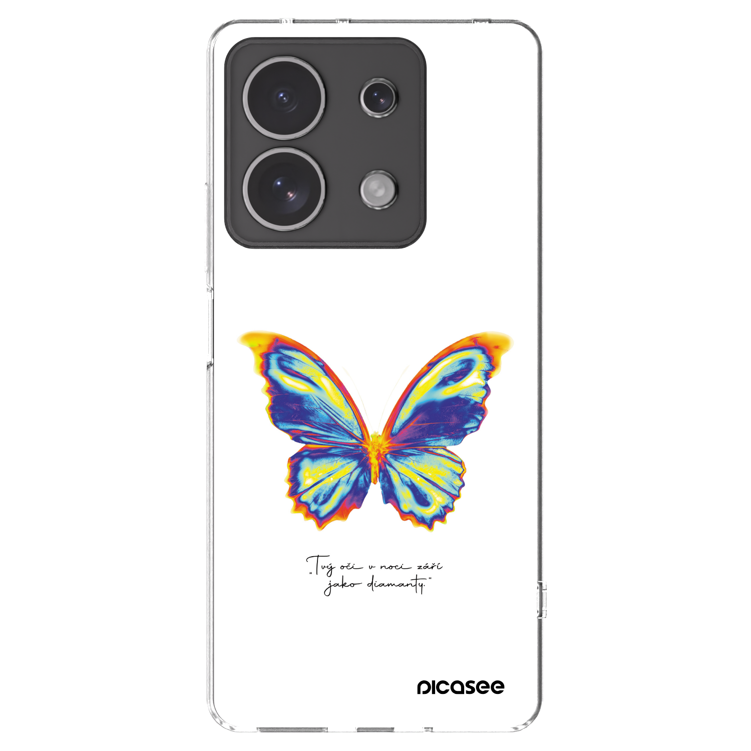 Picasee Xiaomi Redmi Note 13 4G Hülle - Transparentes Silikon - Diamanty White