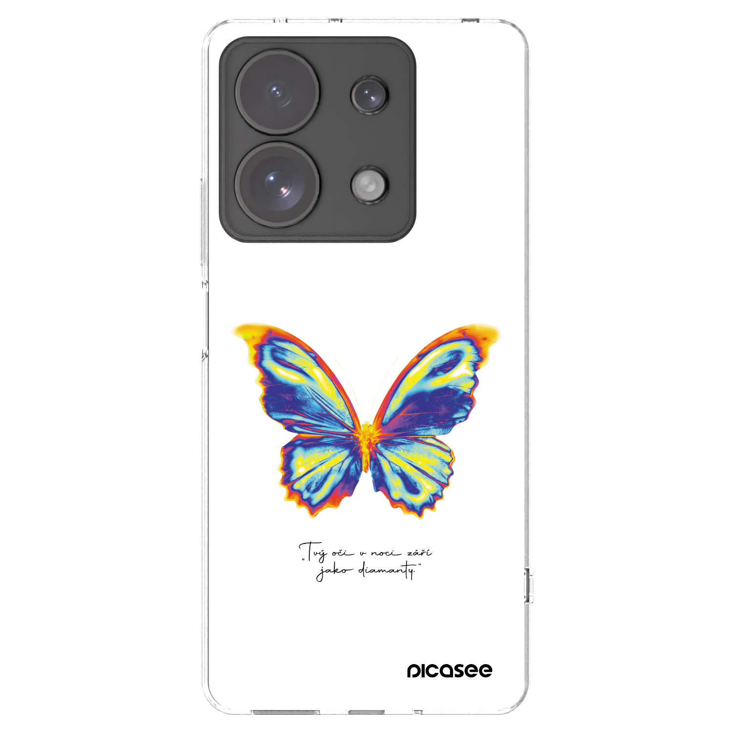 Picasee Xiaomi Redmi Note 13 Pro 4G Hülle - Transparentes Silikon - Diamanty White