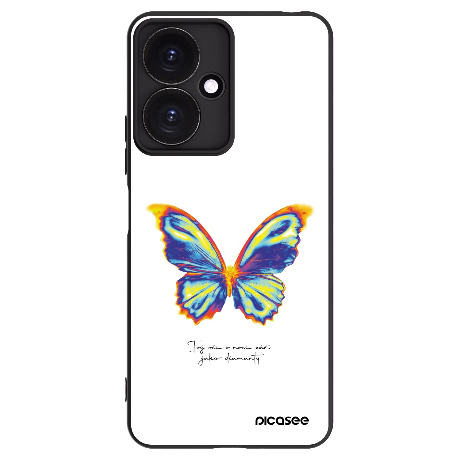 Picasee Xiaomi Redmi 13C 5G Hülle - Schwarzes Silikon - Diamanty White