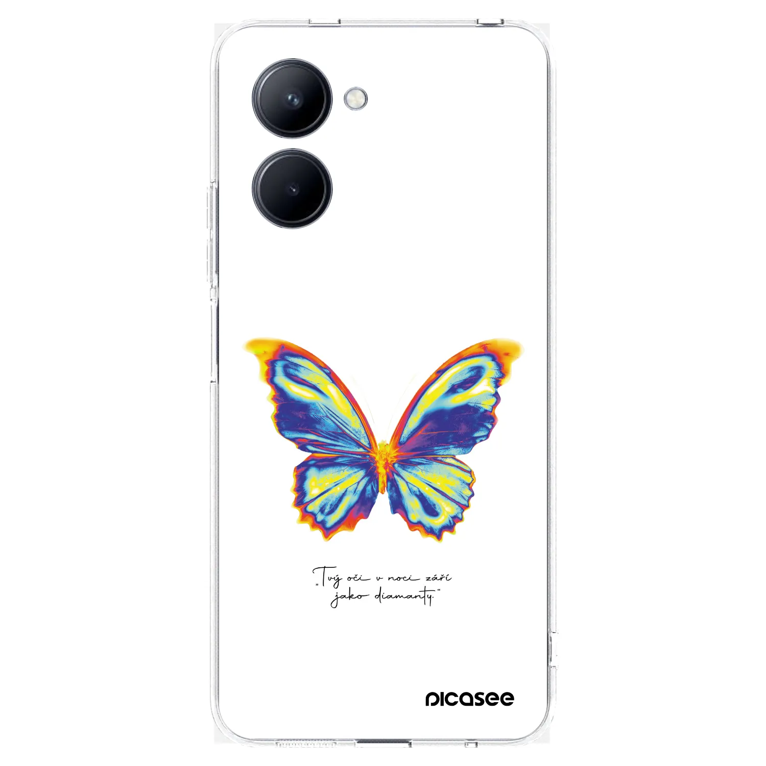 Picasee Realme C33 (2023) Hülle - Transparentes Silikon - Diamanty White