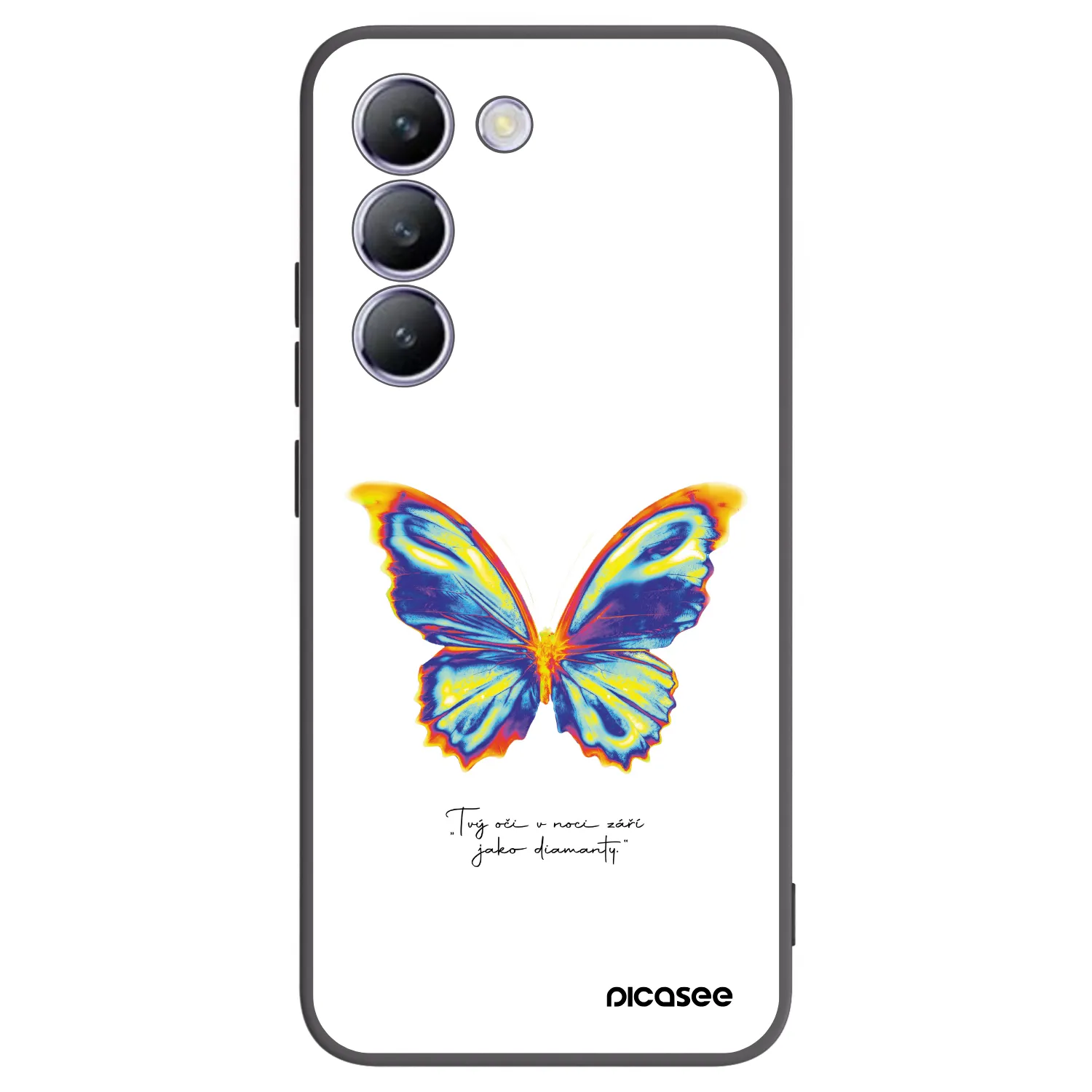 Picasee Vivo V40 SE 5G Hülle - Schwarzes Silikon - Diamanty White