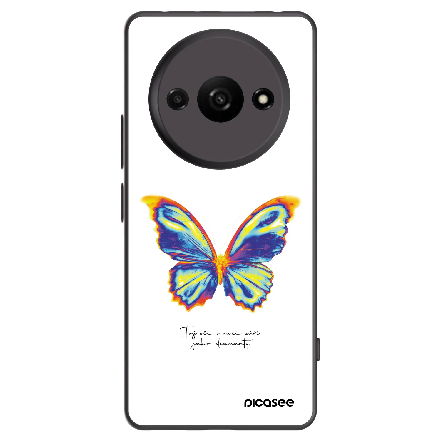 Picasee Xiaomi Redmi A3 Hülle - Schwarzes Silikon - Diamanty White