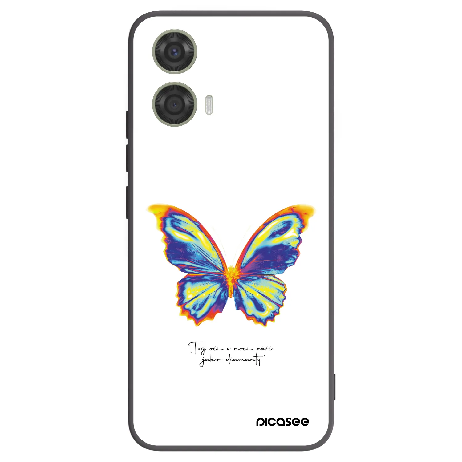 Picasee Motorola Moto G24 Hülle - Schwarzes Silikon - Diamanty White