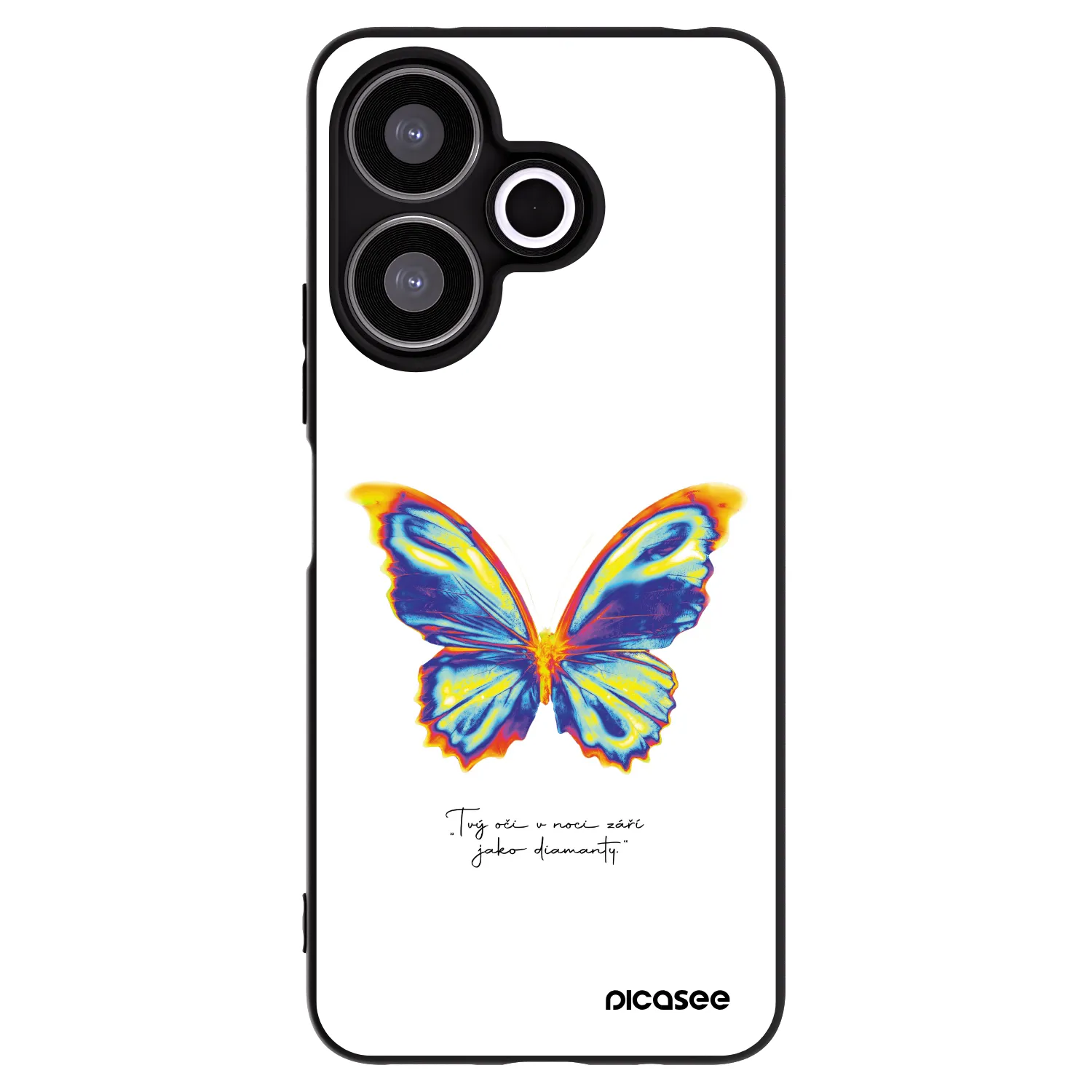 Picasee Xiaomi Redmi 13 4G Hülle - Schwarzes Silikon - Diamanty White