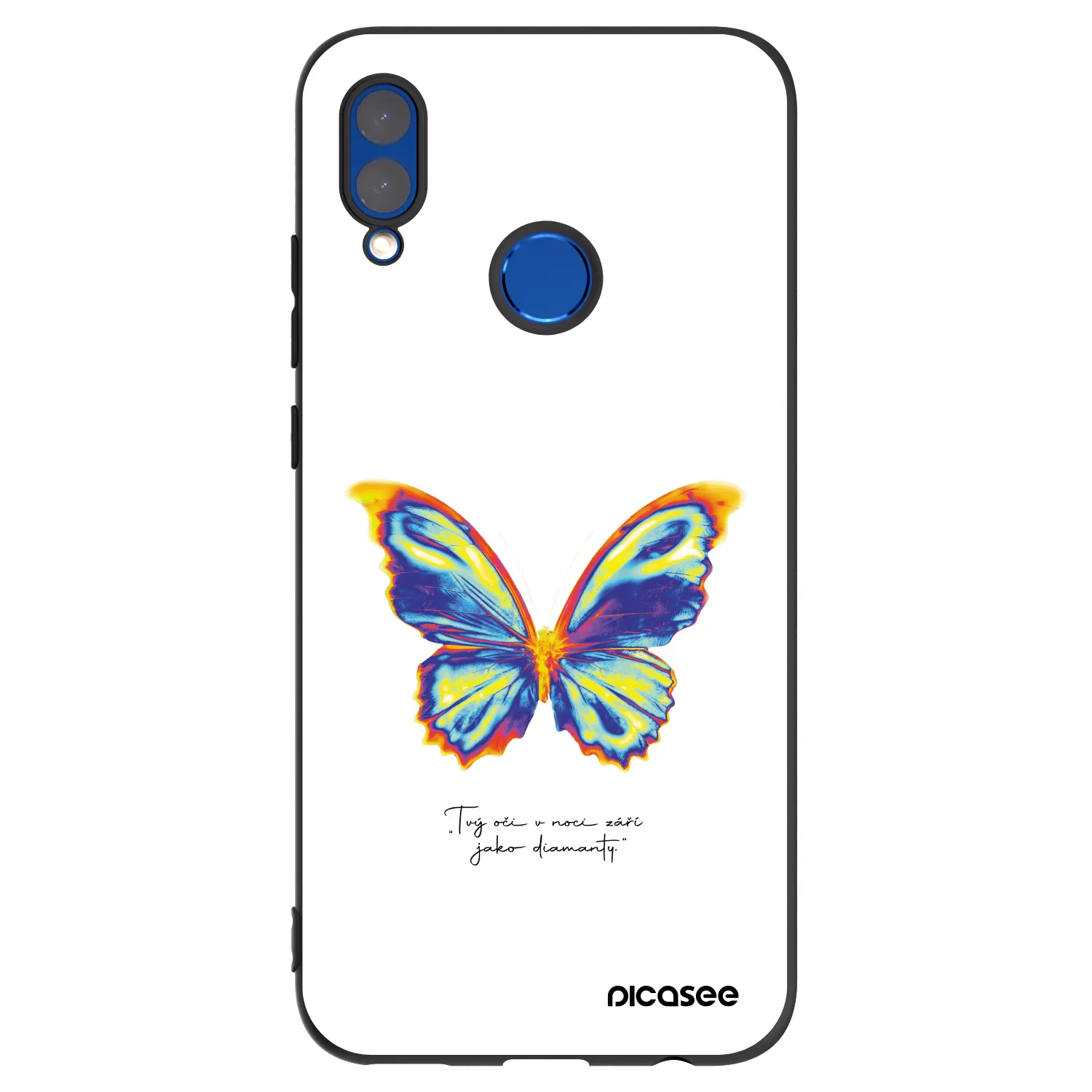 Picasee Honor 10 Lite Hülle - Schwarzes Silikon - Diamanty White
