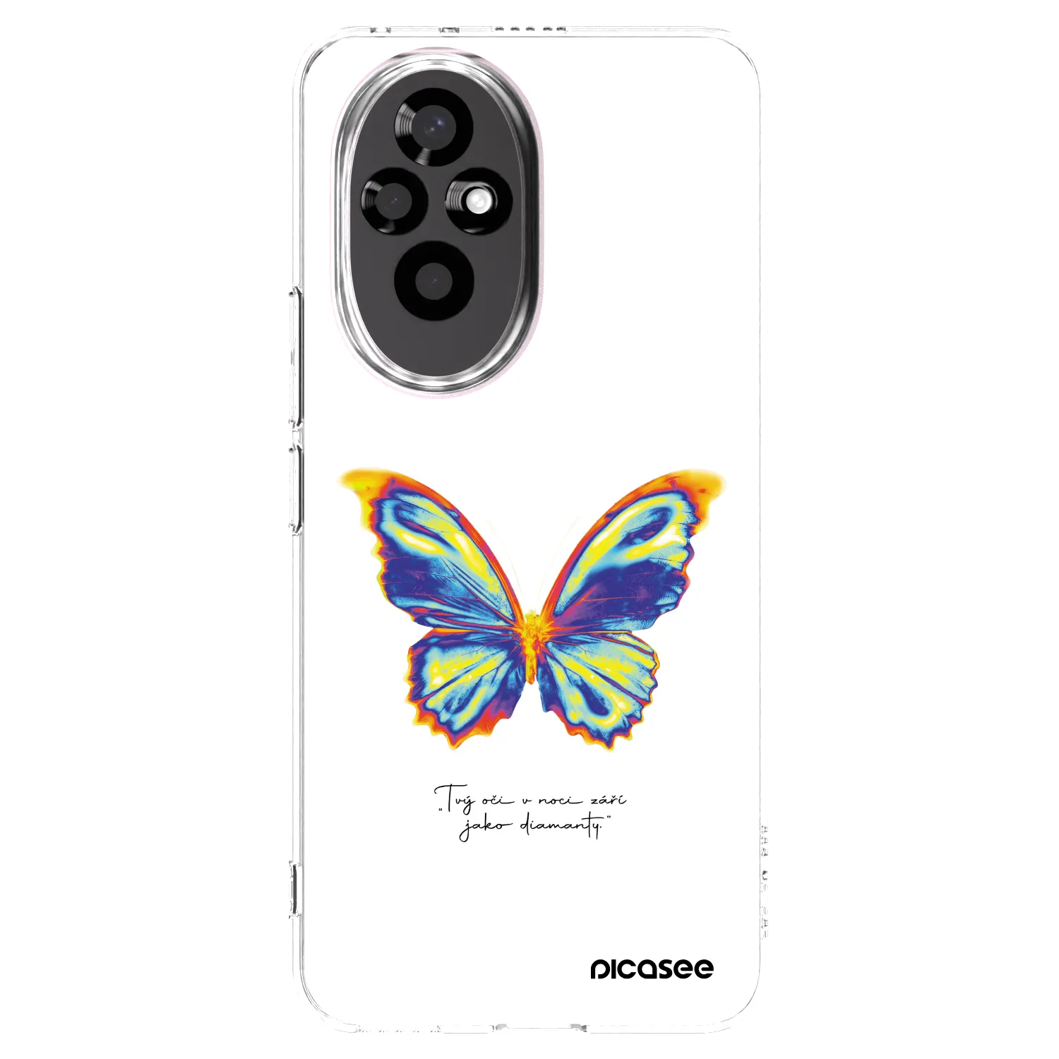 Picasee Honor 200 Pro 5G Hülle - Transparentes Silikon - Diamanty White