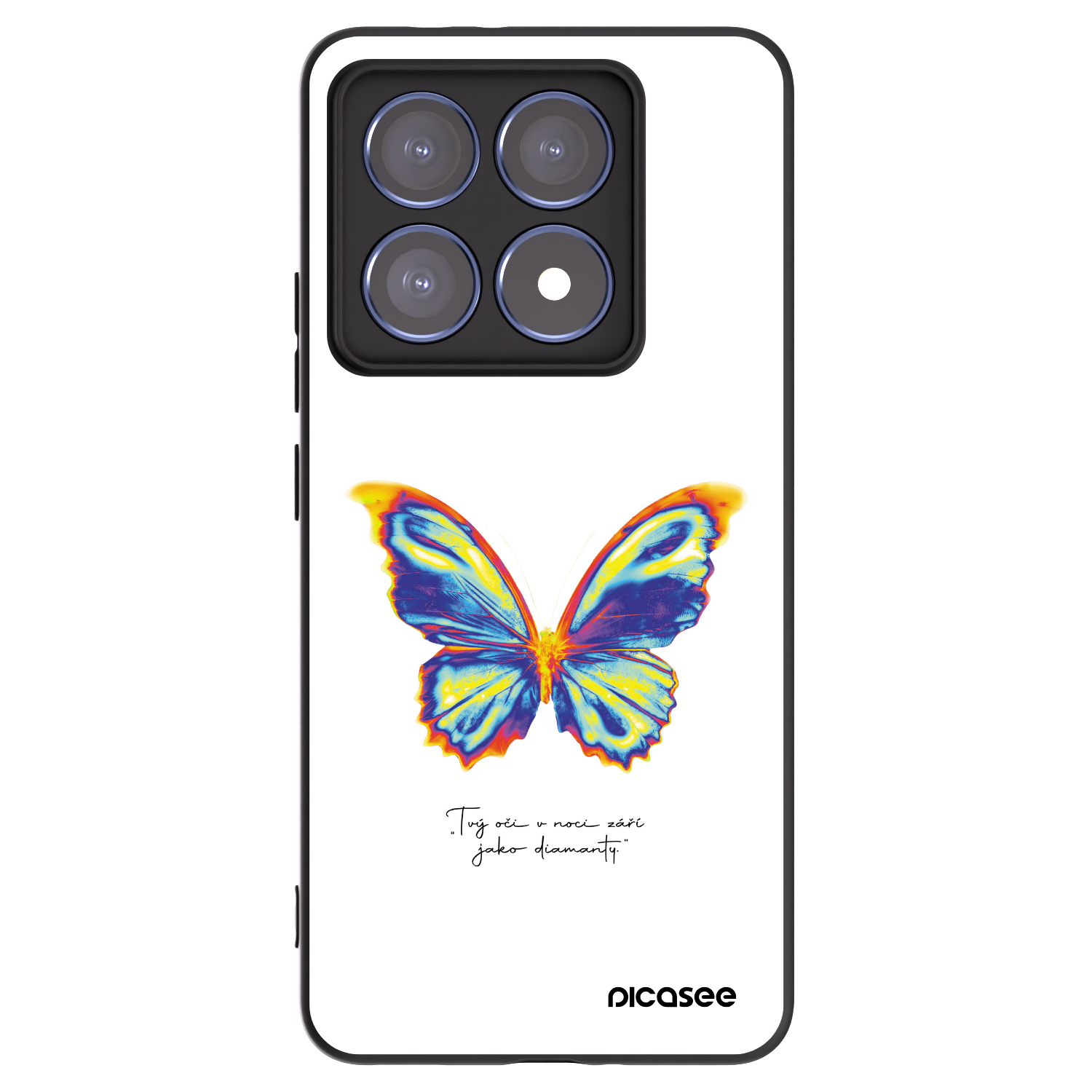 Picasee Xiaomi 14T Pro Hülle - Schwarzes Silikon - Diamanty White