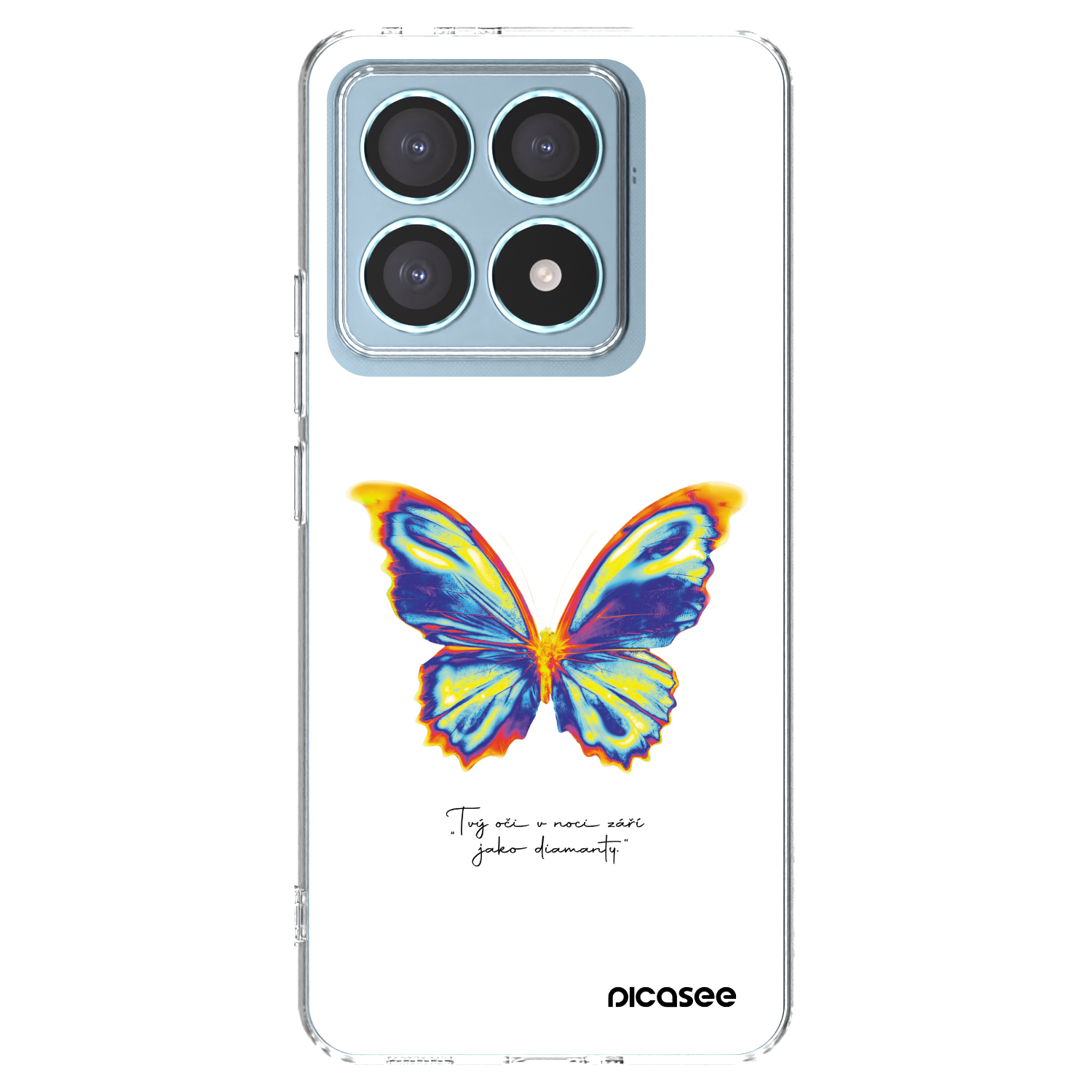 Picasee Xiaomi 14T Pro Hülle - Transparentes Silikon - Diamanty White